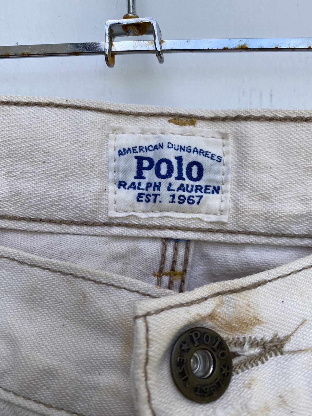 Polo Ralph Lauren × RRL Ralph Lauren × Ralph Lauren RALPH LAUREN DOUBLE KNEE PAINT SPLASH WORK PANTS TROUSERS Size US 32 / EU 48 - 6 Thumbnail