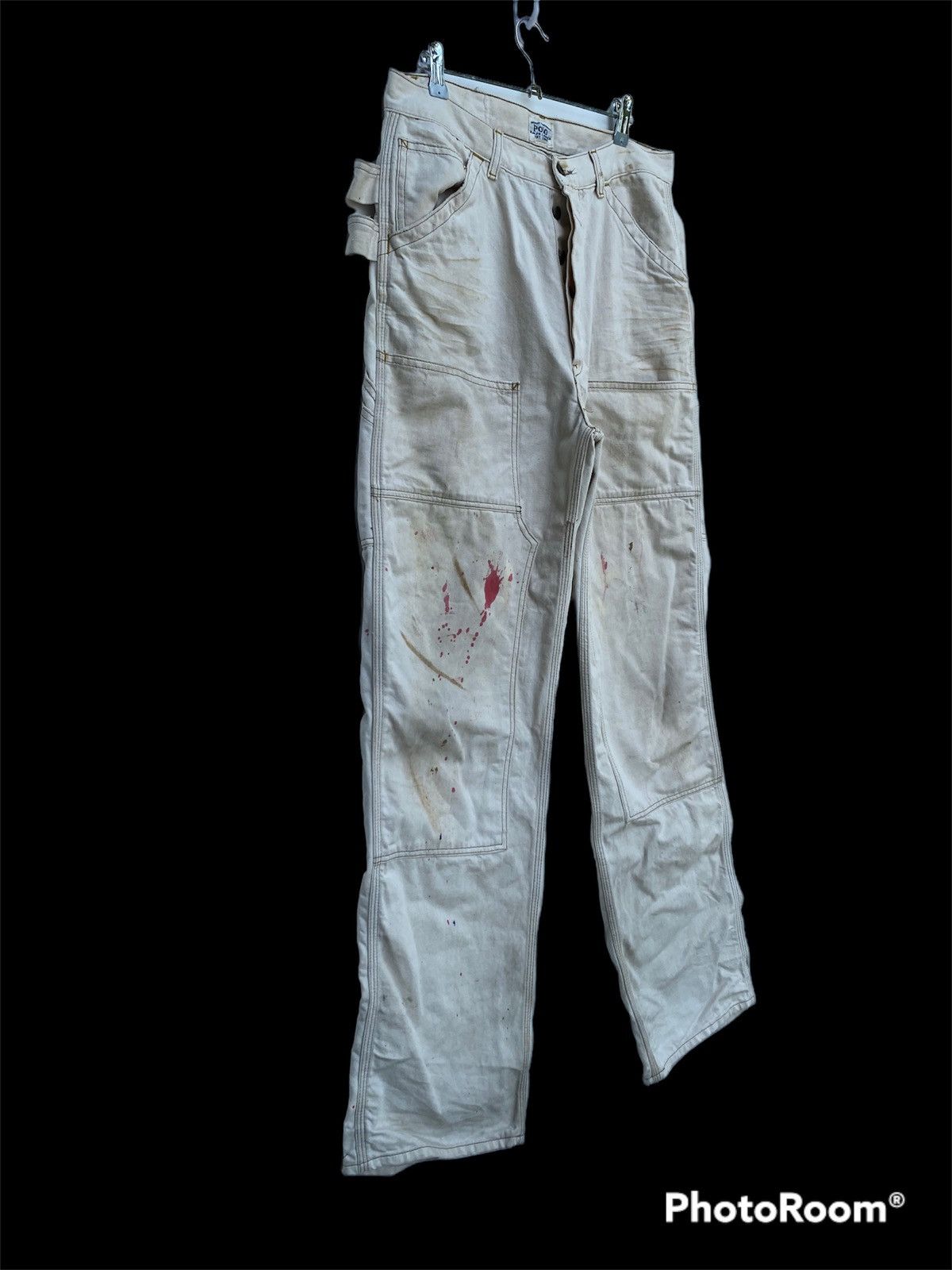Polo Ralph Lauren × RRL Ralph Lauren × Ralph Lauren RALPH LAUREN DOUBLE KNEE PAINT SPLASH WORK PANTS TROUSERS Size US 32 / EU 48 - 2 Thumbnail