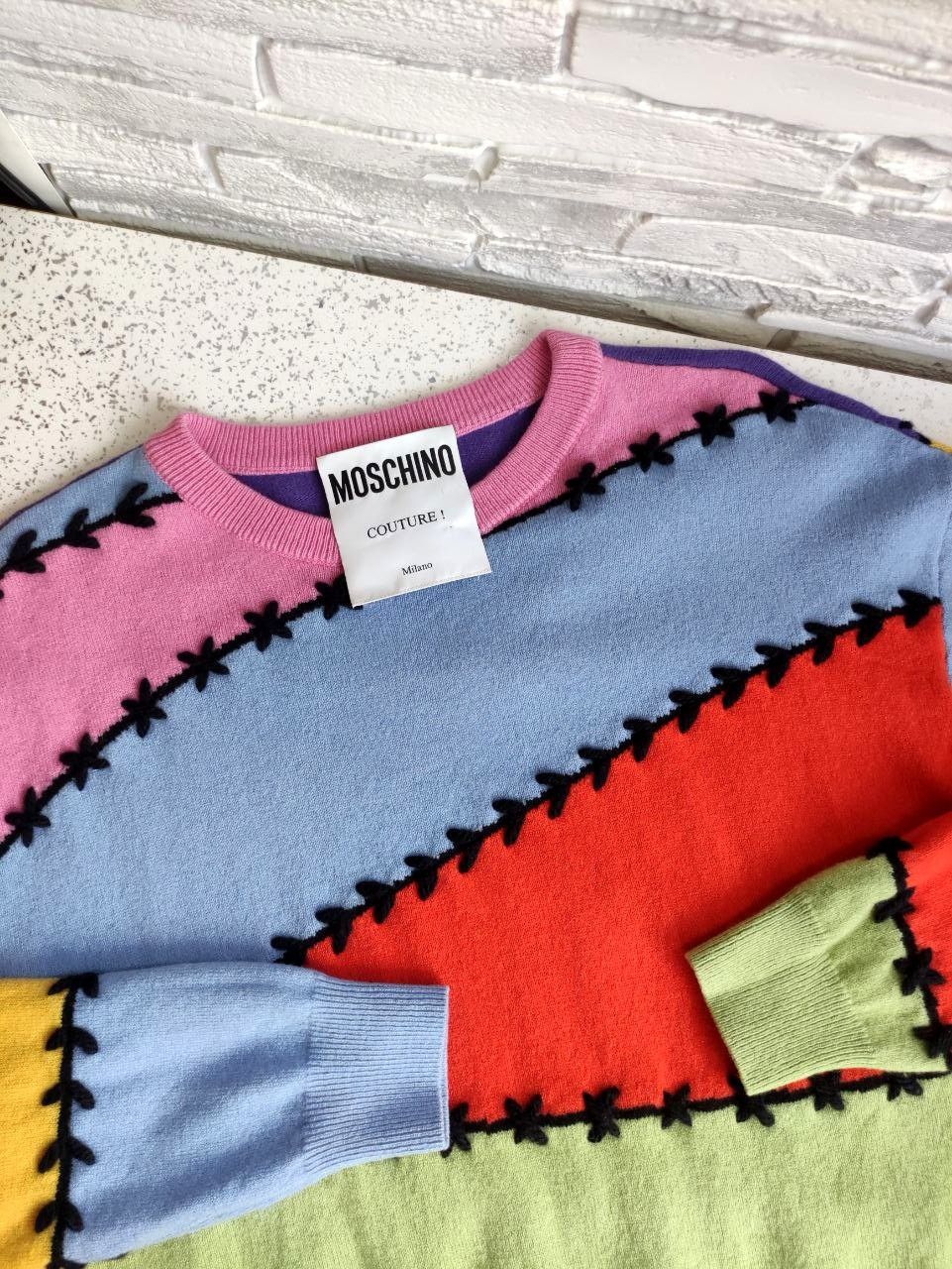 Moschino Moschino Couture Patchwork Colorful Sweater Size M / US 6-8 / IT 42-44 - 4 Thumbnail