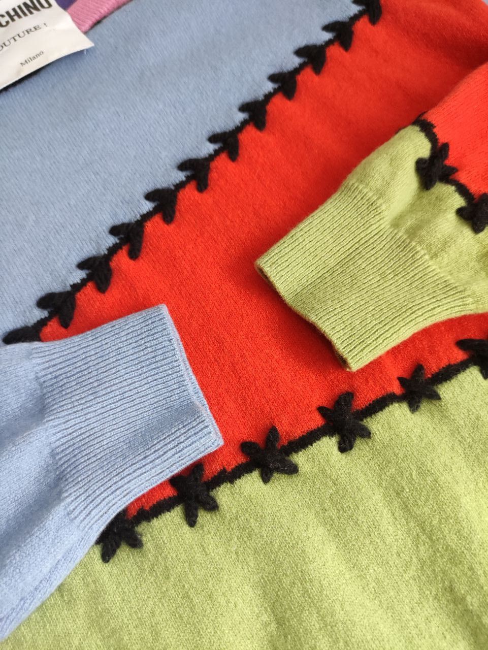 Moschino Moschino Couture Patchwork Colorful Sweater Size M / US 6-8 / IT 42-44 - 5 Thumbnail