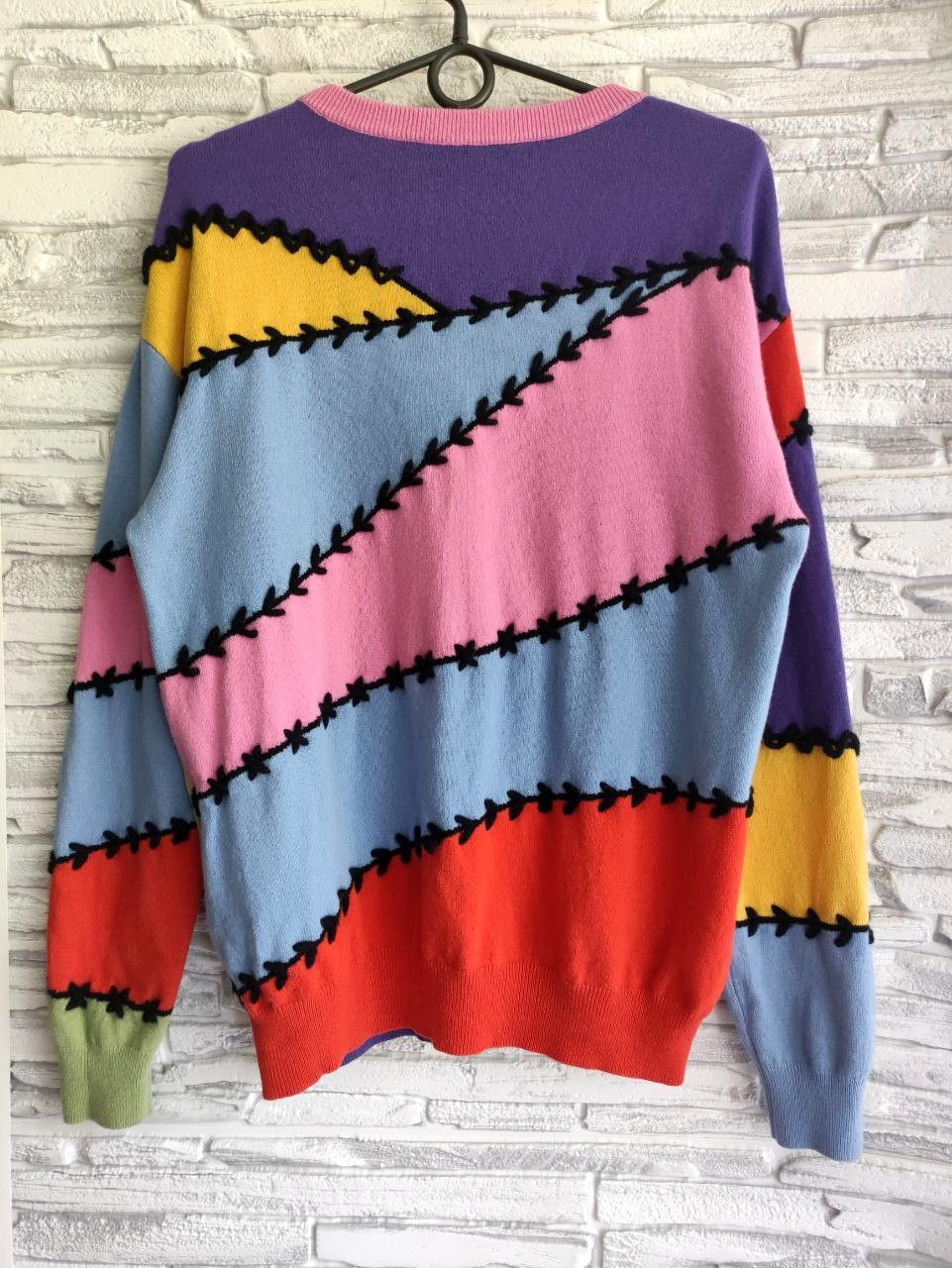 Moschino Moschino Couture Patchwork Colorful Sweater Size M / US 6-8 / IT 42-44 - 3 Thumbnail
