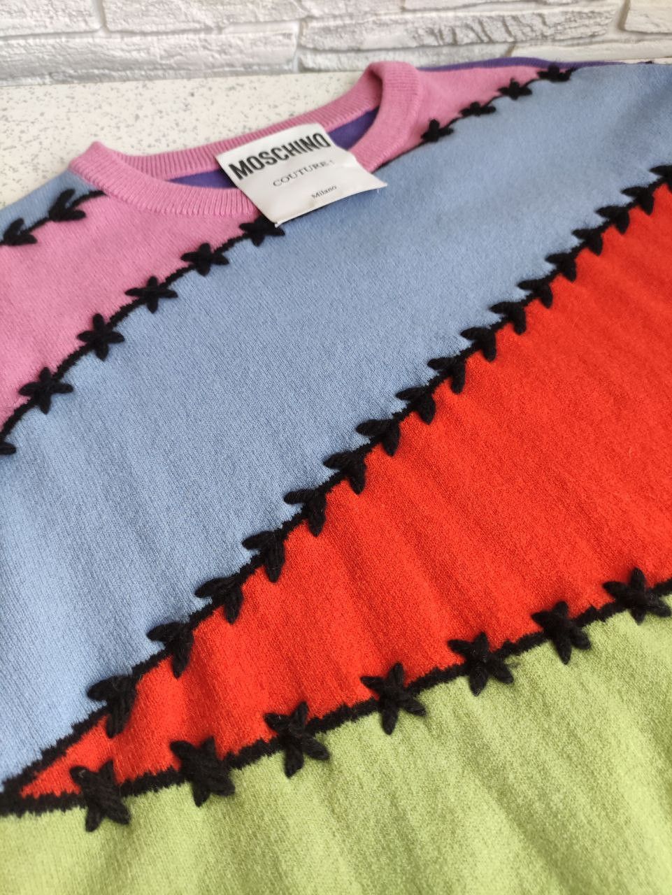 Moschino Moschino Couture Patchwork Colorful Sweater Size M / US 6-8 / IT 42-44 - 6 Thumbnail