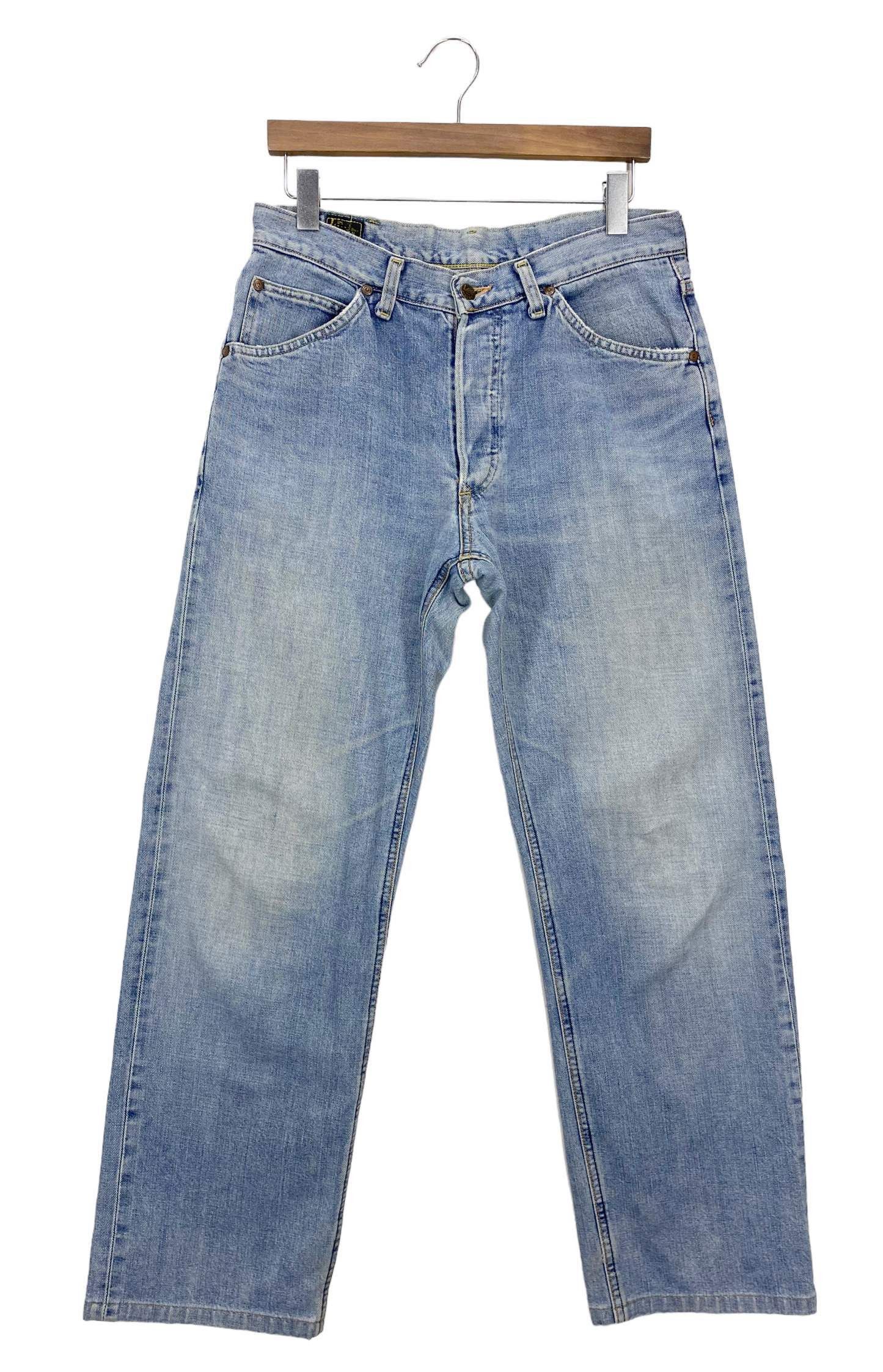 Lee 90s Lee Riders Denim Selvedge Jeans Light Blue Wash Jeans Size US 31 - 2 Thumbnail