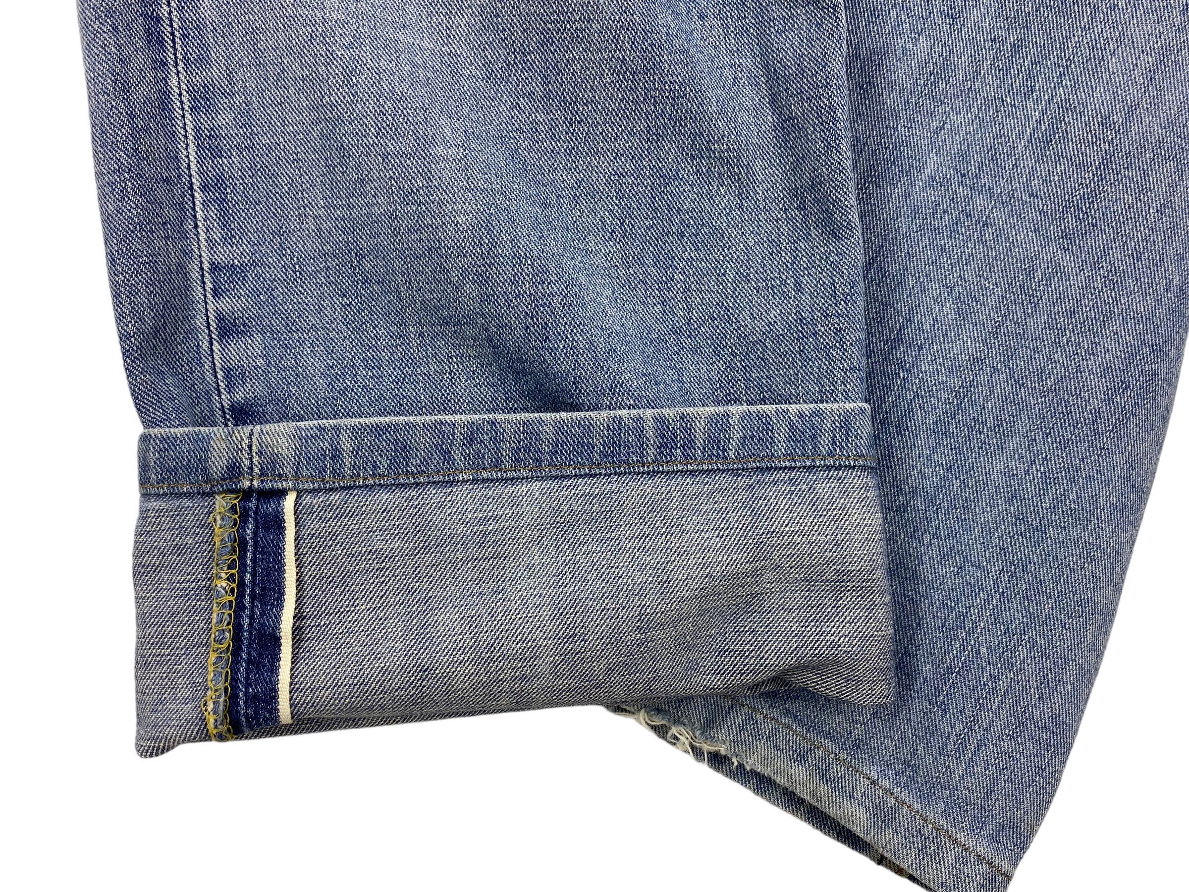 Lee 90s Lee Riders Denim Selvedge Jeans Light Blue Wash Jeans Size US 31 - 18 Thumbnail