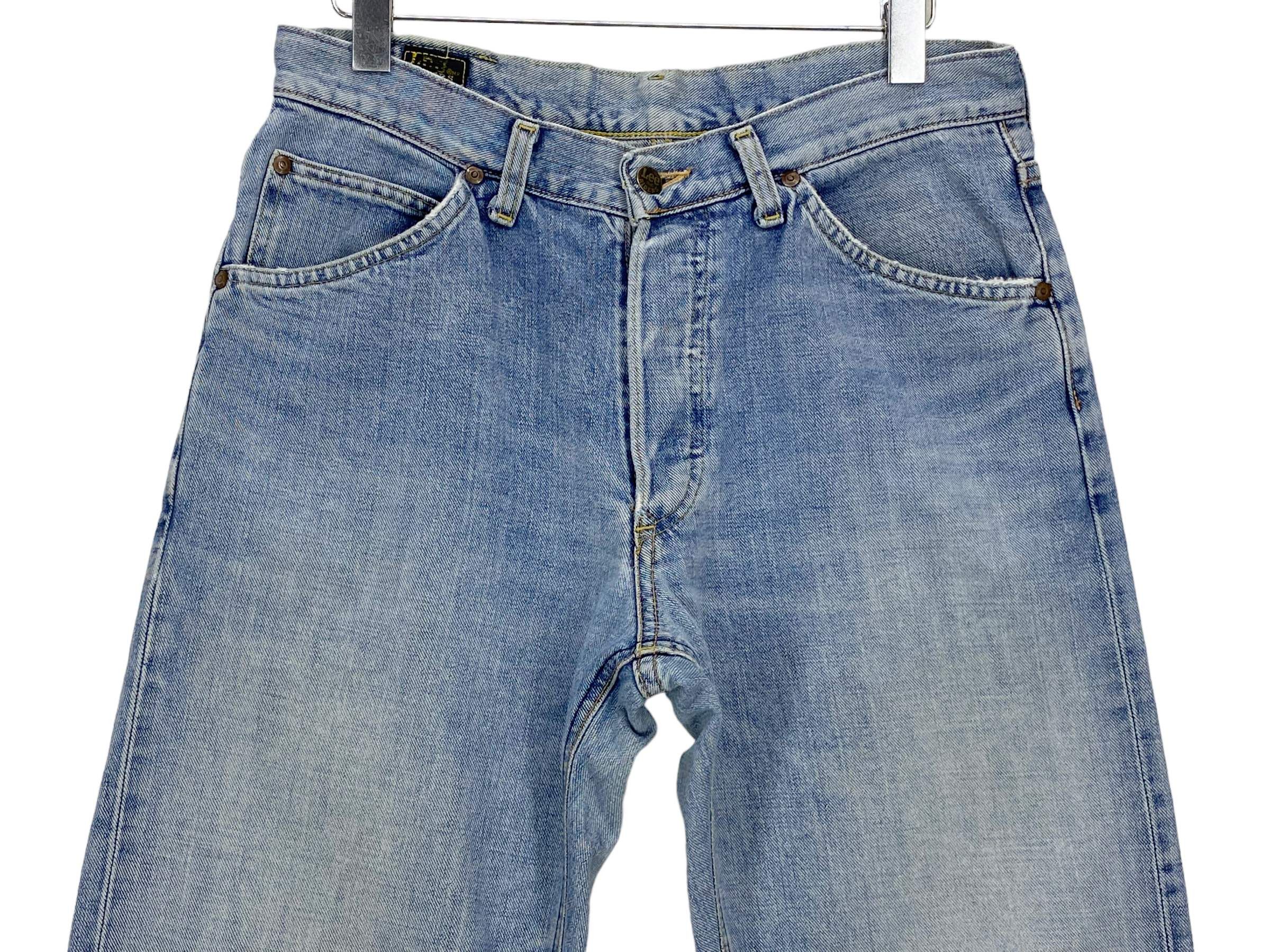 Lee 90s Lee Riders Denim Selvedge Jeans Light Blue Wash Jeans Size US 31 - 3 Thumbnail