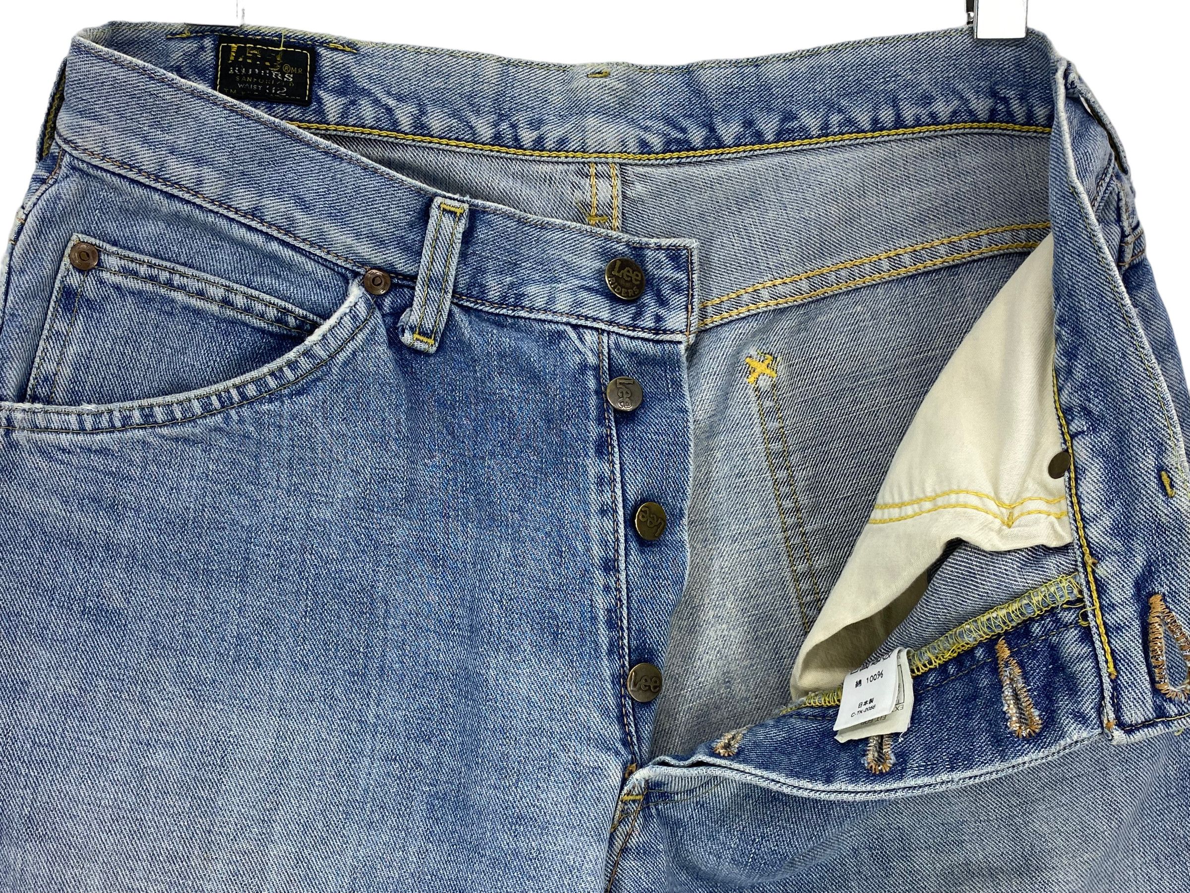 Lee 90s Lee Riders Denim Selvedge Jeans Light Blue Wash Jeans Size US 31 - 5 Thumbnail