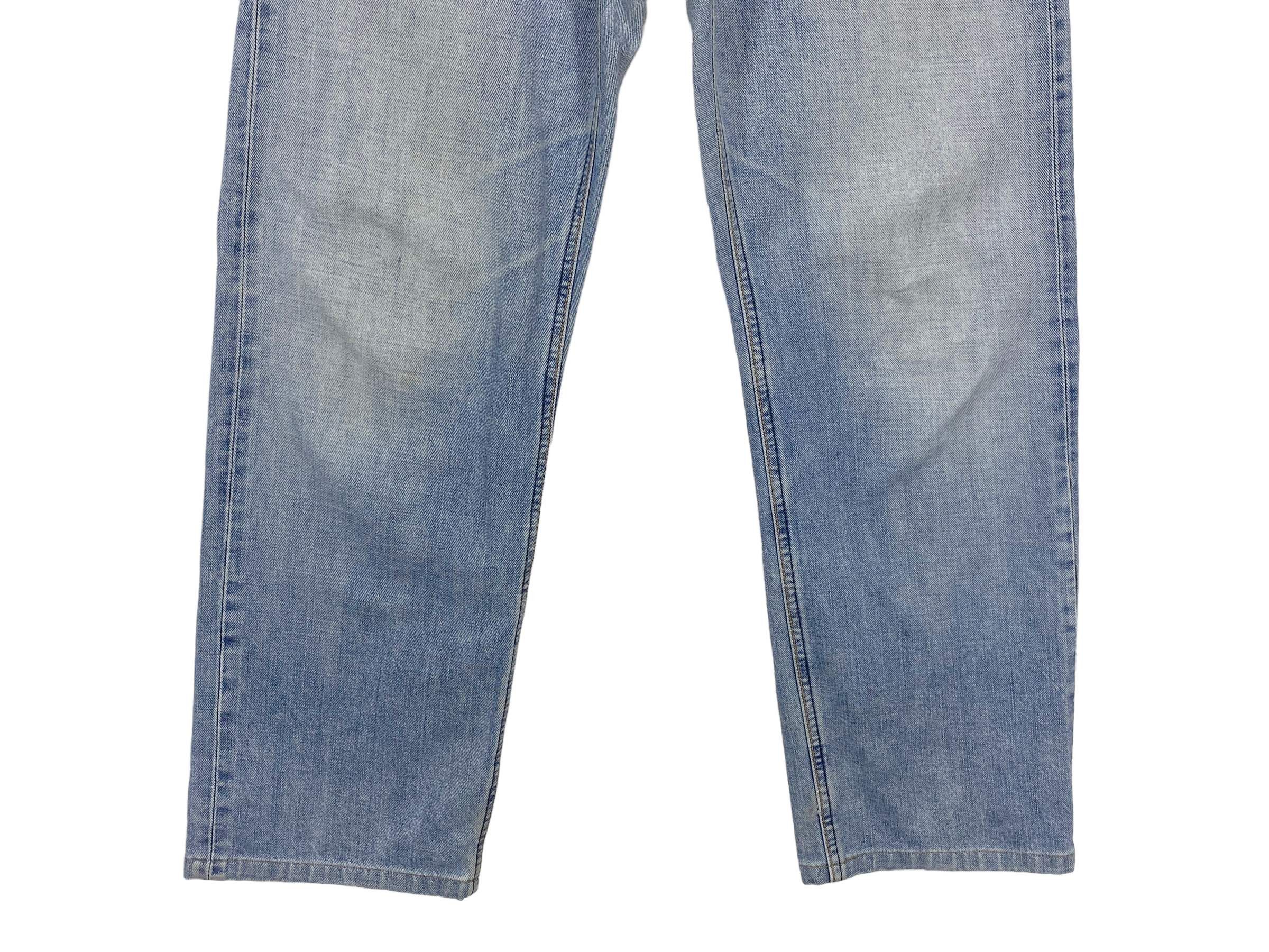 Lee 90s Lee Riders Denim Selvedge Jeans Light Blue Wash Jeans Size US 31 - 7 Thumbnail