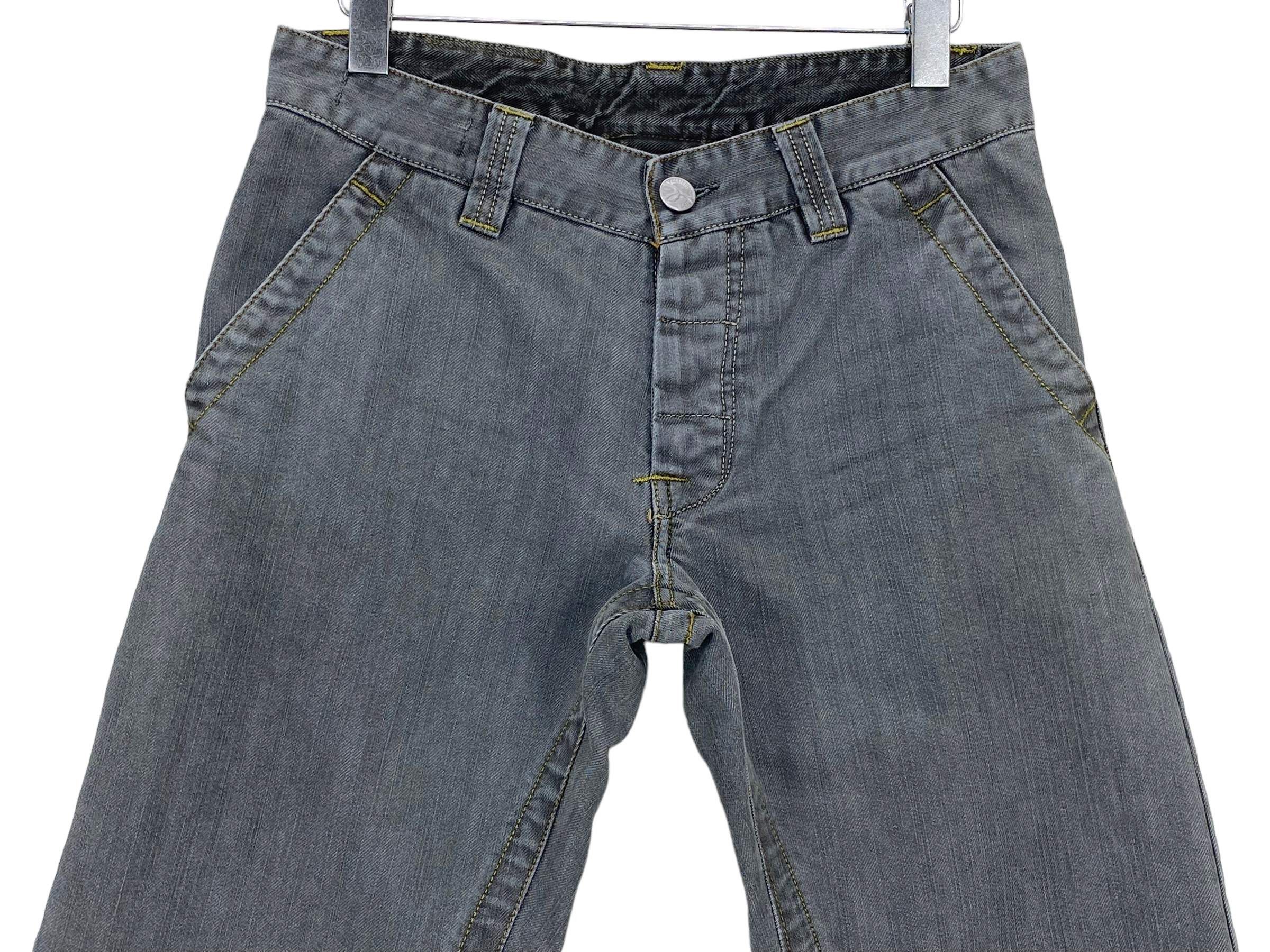Japanese Brand 0-Construction Jeans Loose Gray Jeans Size US 31 - 3 Thumbnail