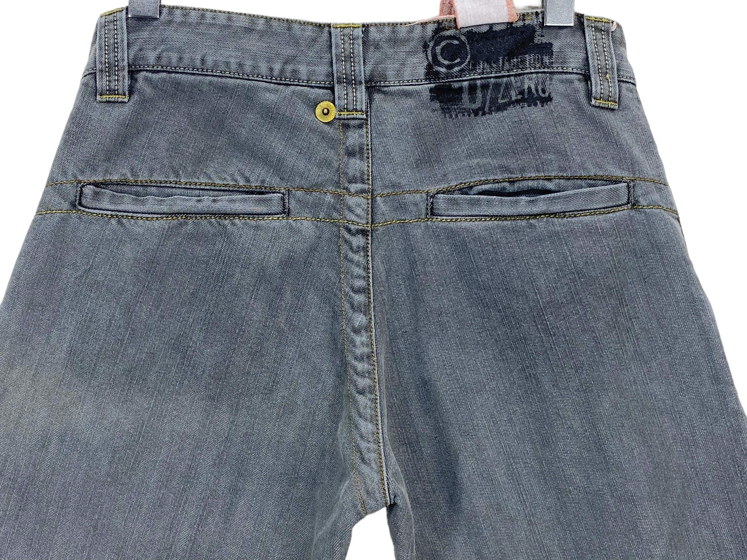 Japanese Brand 0-Construction Jeans Loose Gray Jeans Size US 31 - 8 Thumbnail