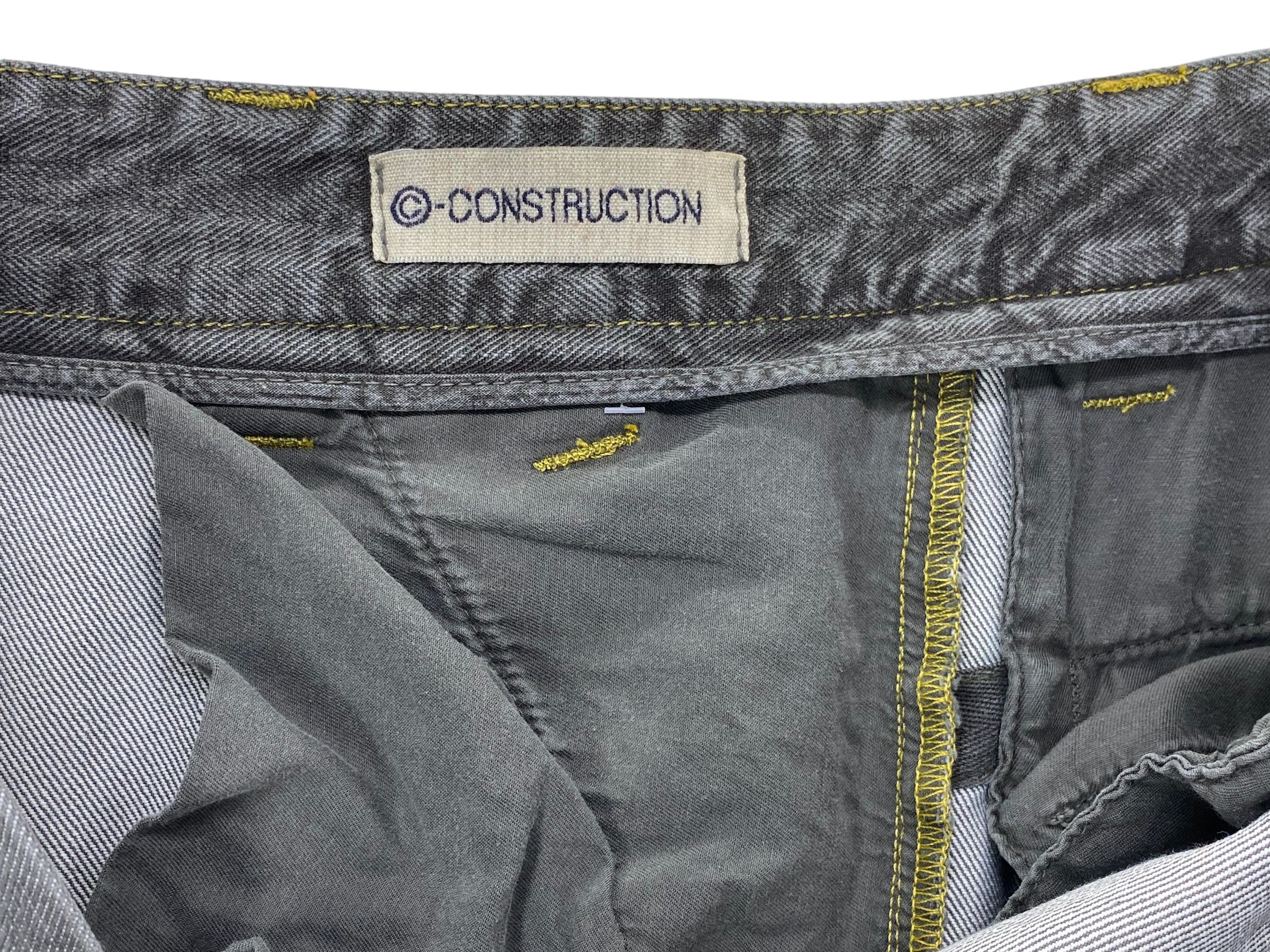 Japanese Brand 0-Construction Jeans Loose Gray Jeans Size US 31 - 14 Thumbnail