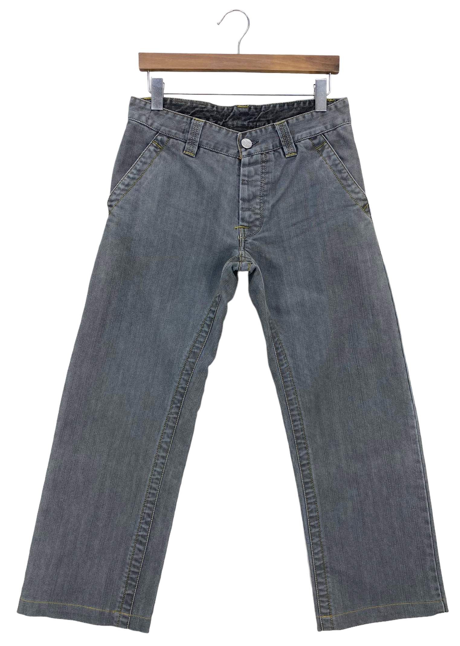 Japanese Brand 0-Construction Jeans Loose Gray Jeans Size US 31 - 2 Thumbnail