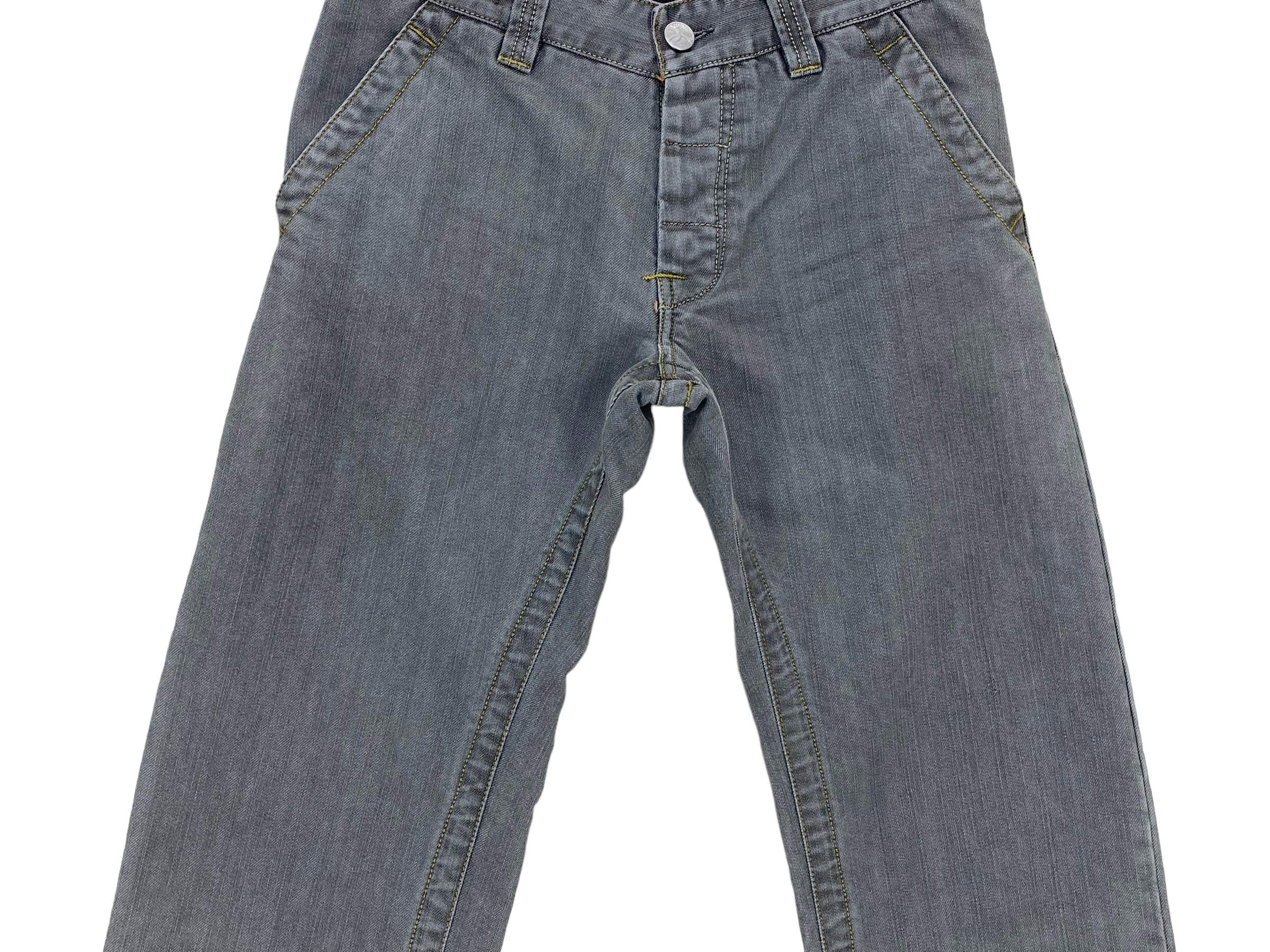 Japanese Brand 0-Construction Jeans Loose Gray Jeans Size US 31 - 5 Thumbnail