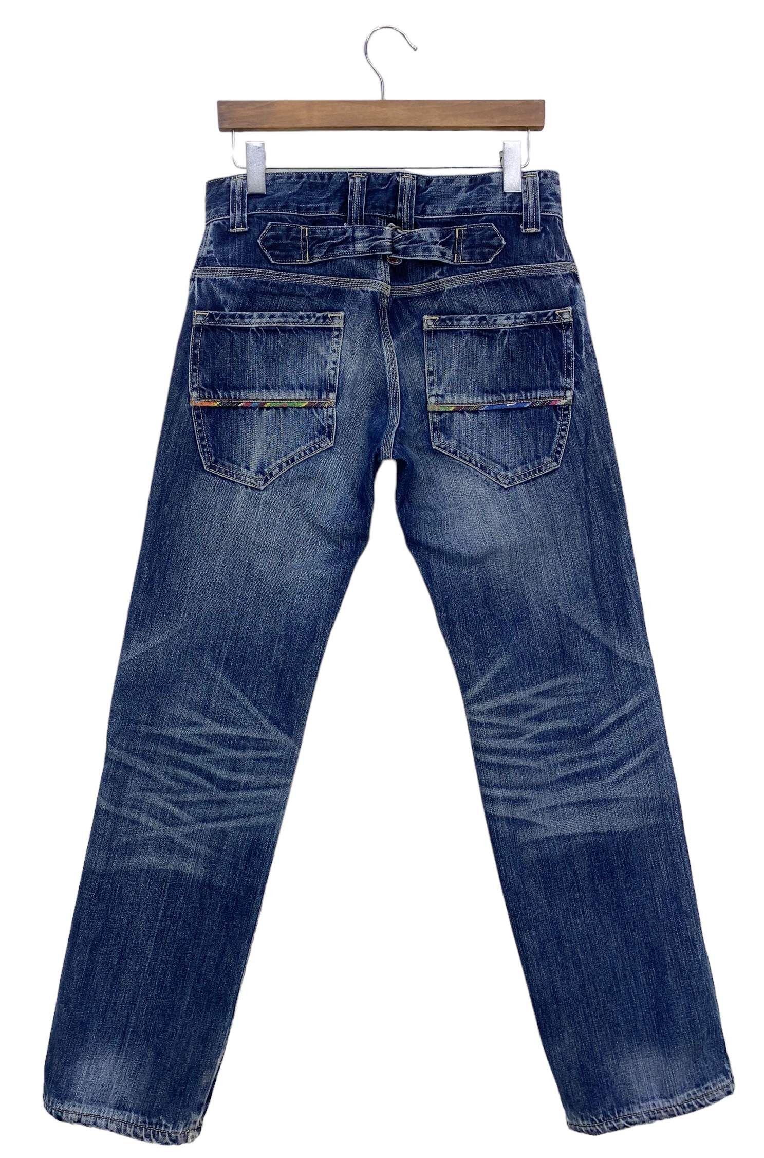 image of Distressed Denim x Vintage Free Gate Jeans Buckle Back Jeans in Blue, Men's (Size 31)