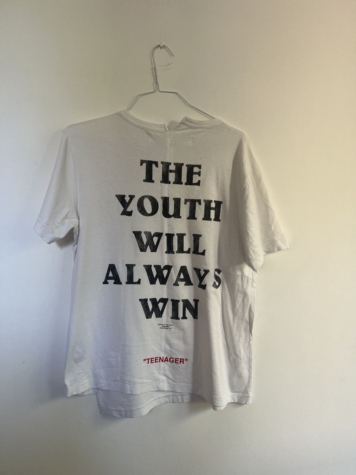 Off white the youth will always win tee best sale