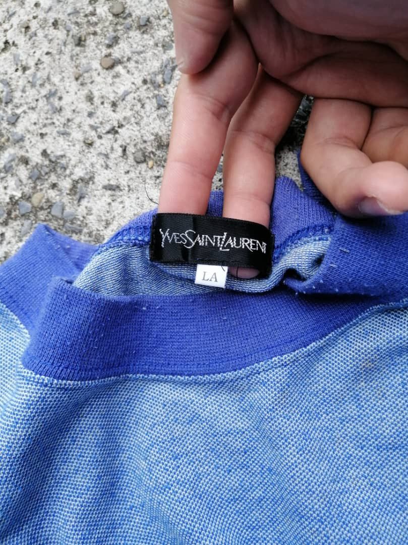 Vintage Yves Saint Laurent Embroidered Spellout Tee Size US L / EU 52-54 / 3 - 8 Thumbnail