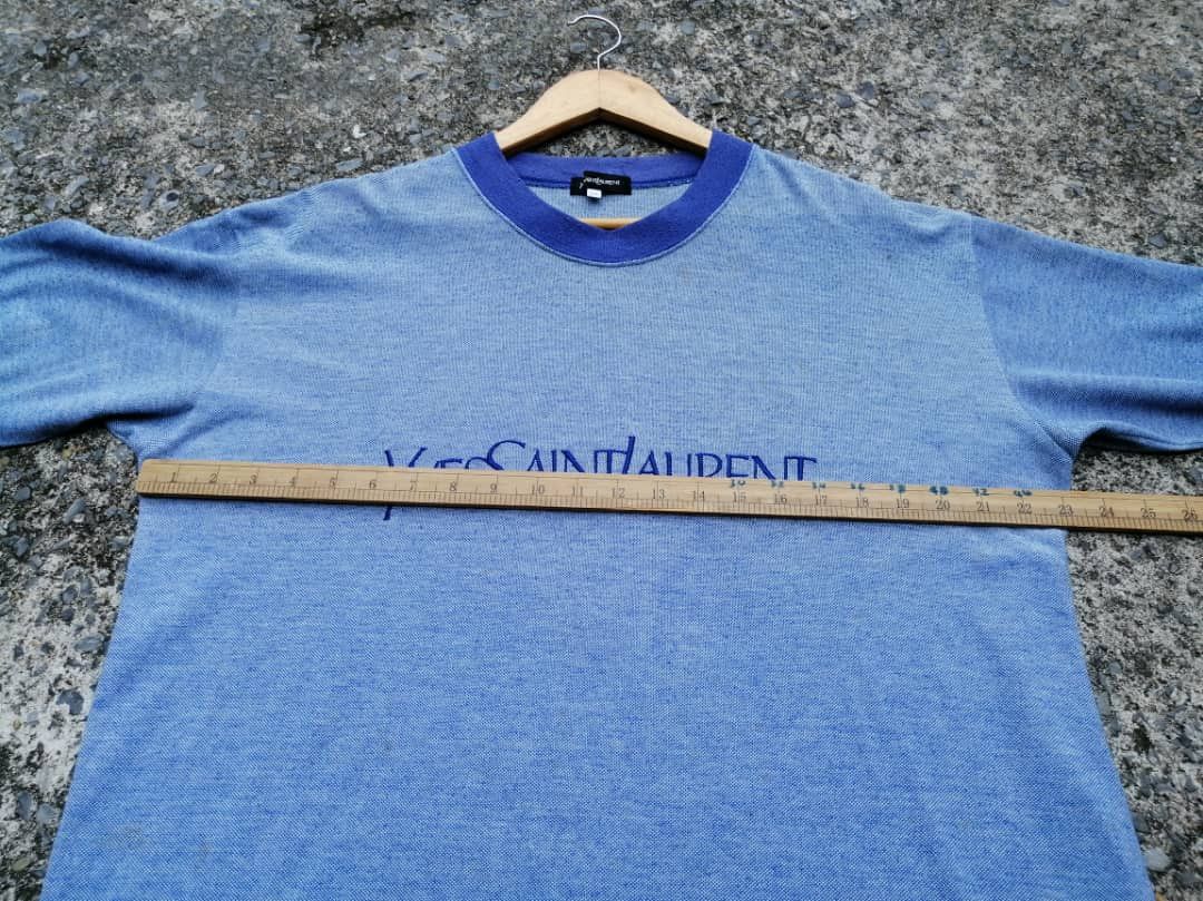 Vintage Yves Saint Laurent Embroidered Spellout Tee Size US L / EU 52-54 / 3 - 4 Thumbnail