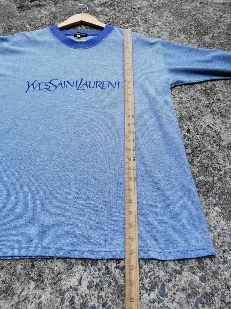 Vintage Yves Saint Laurent Embroidered Spellout Tee Size US L / EU 52-54 / 3 - 5 Thumbnail