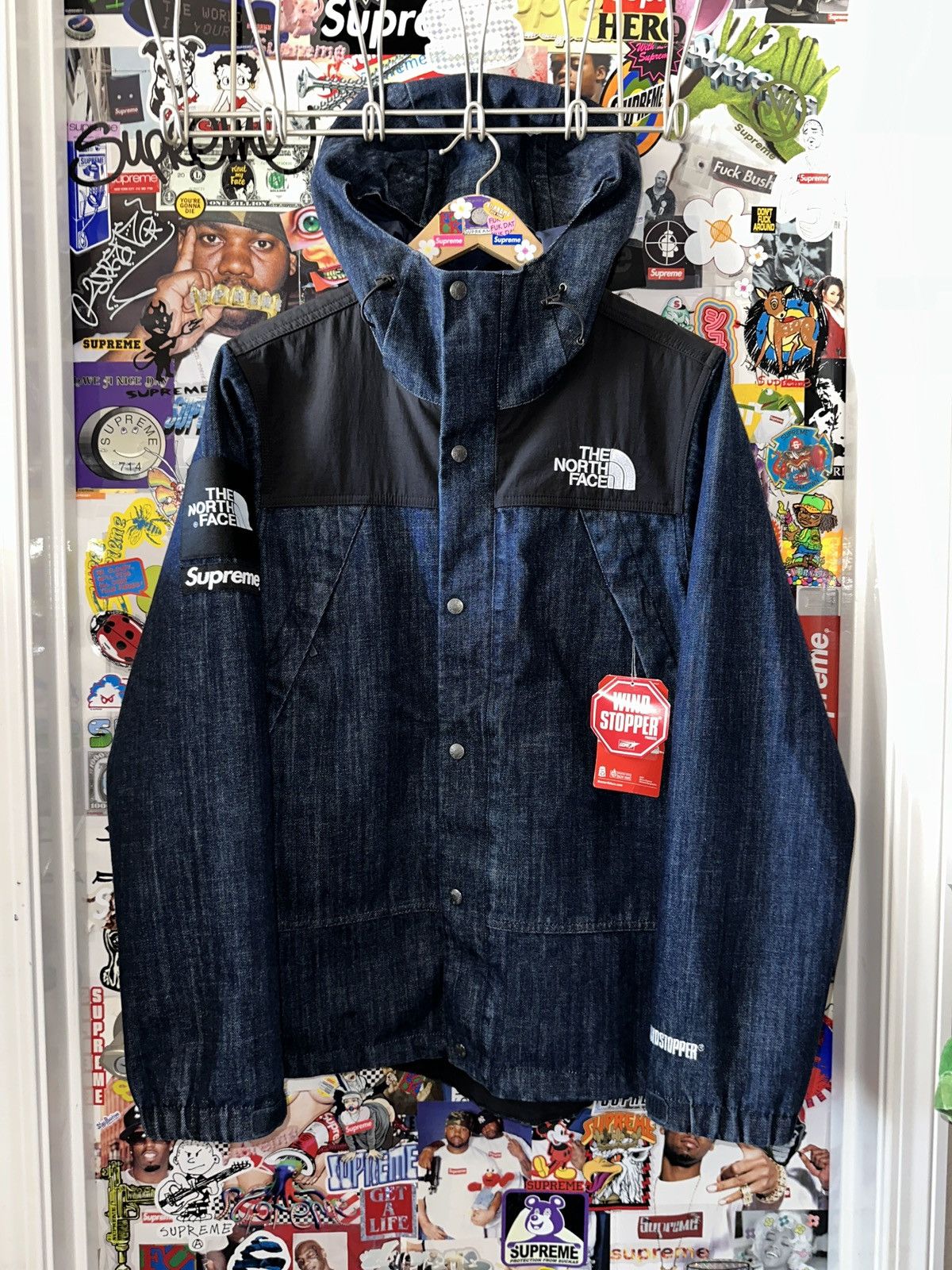 Supreme DSWT Supreme The North Face TNF Dot Shot Denim Jacket SS15