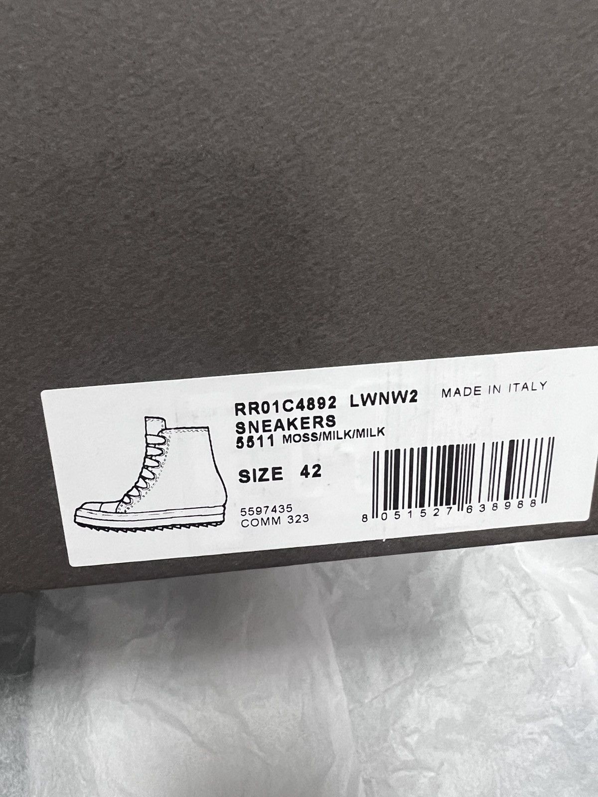 Rick Owens New Rick Owens SS23 EDFU Leather Jumbo Laces Sneakers 42 Size US 9 / EU 42 - 12 Thumbnail
