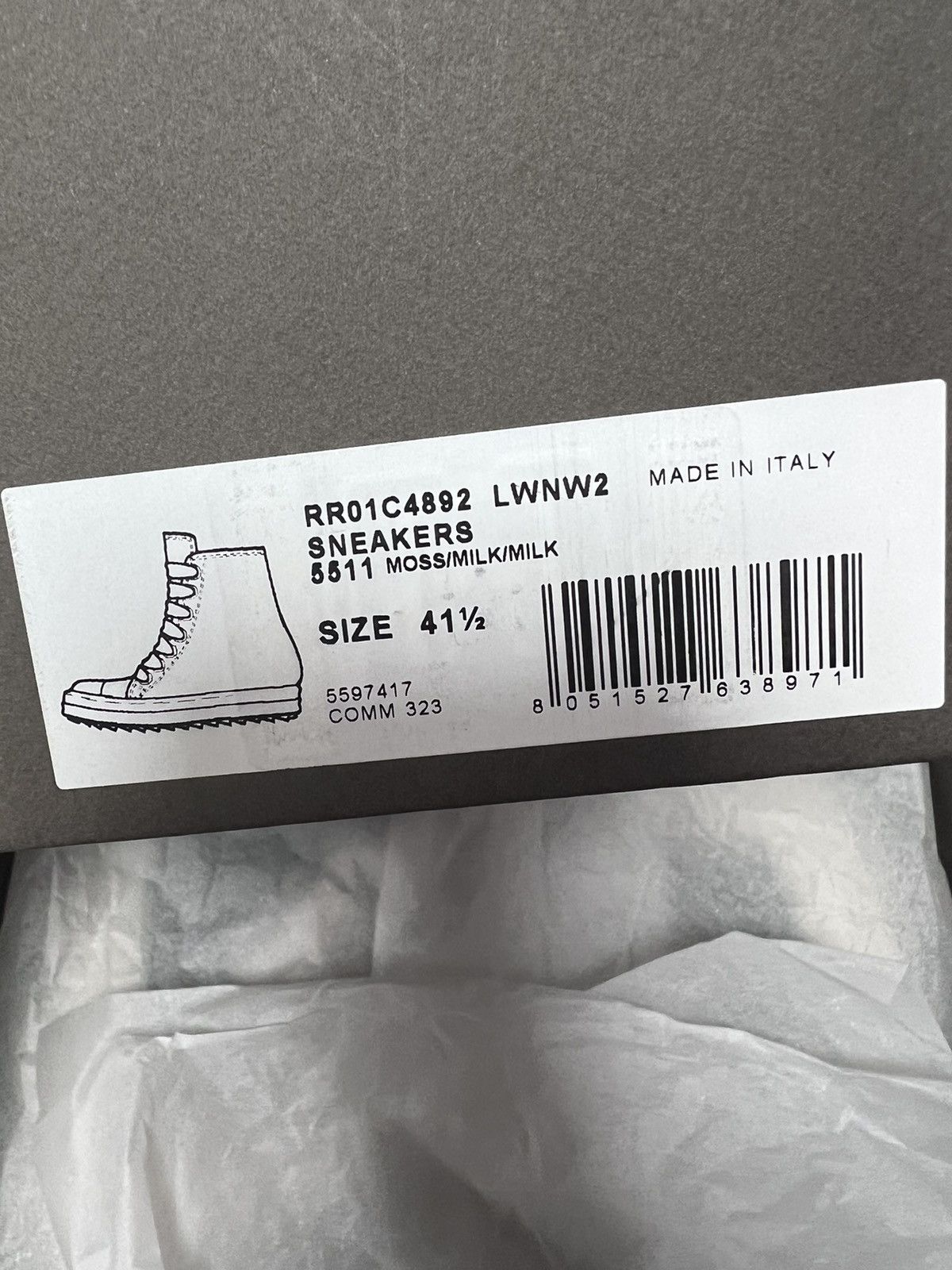 Rick Owens New Rick Owens SS23 EDFU Leather Jumbo Laces Sneakers 41.5 Size US 8.5 / EU 41-42 - 12 Thumbnail