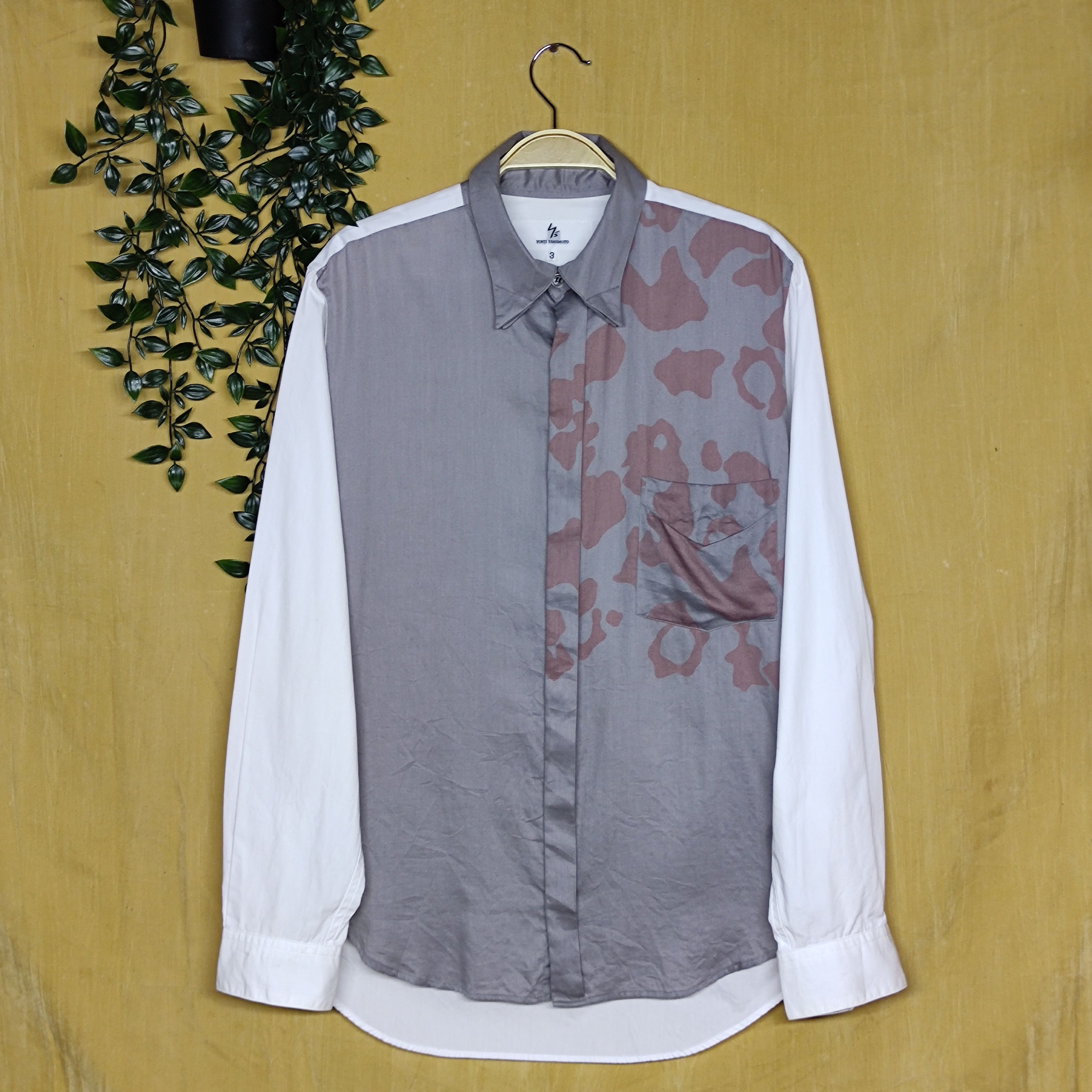 Yohji Yamamoto printed Colorblock Longsleeve
