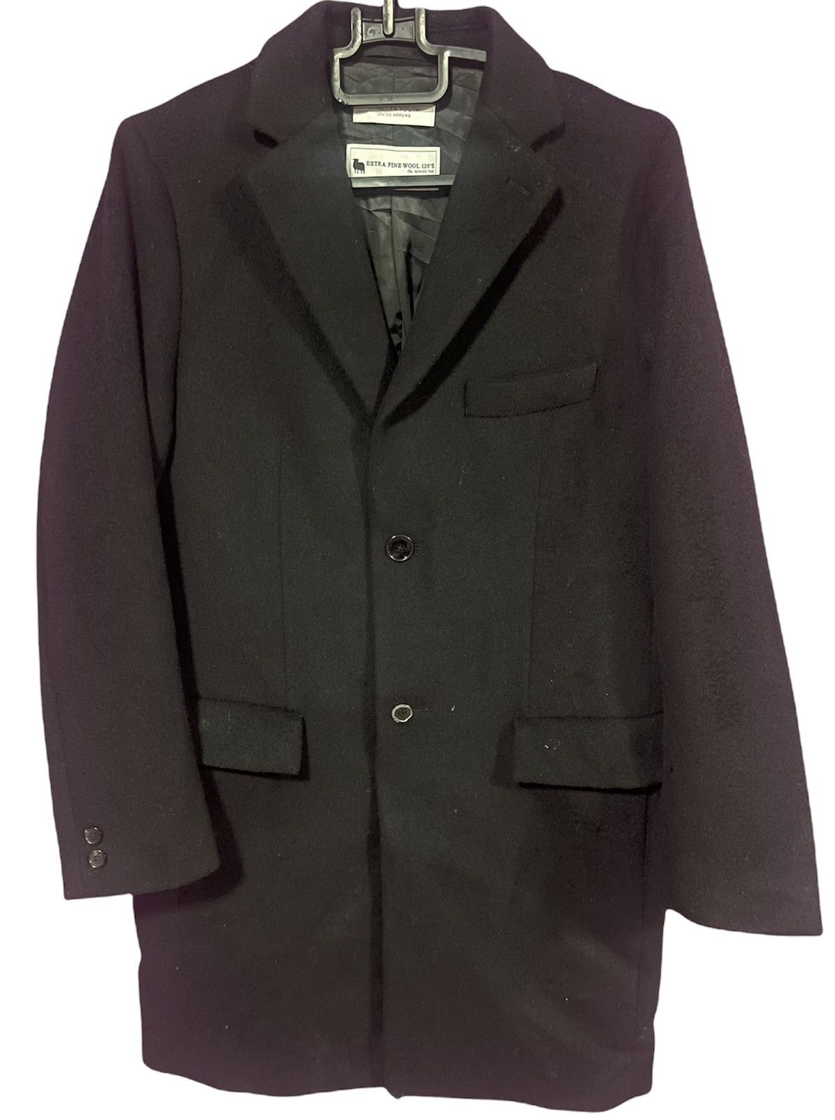 United Arrows UNITER ARROWS LONG JACKET WOOL Size US S / EU 44-46 / 1 - 1 Thumbnail