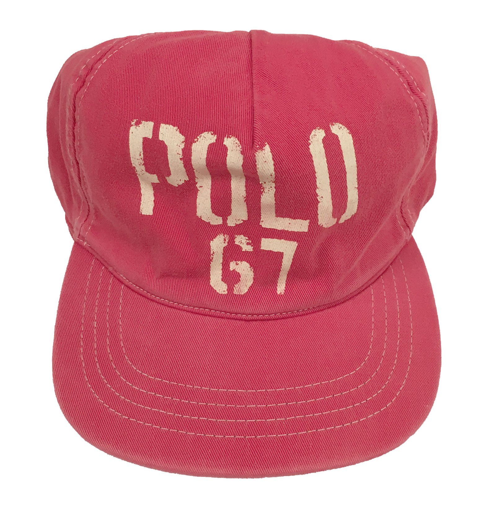 NEW VINTAGE Polo Ralph Lauren Baseball Hat! Pink Red Polo 67