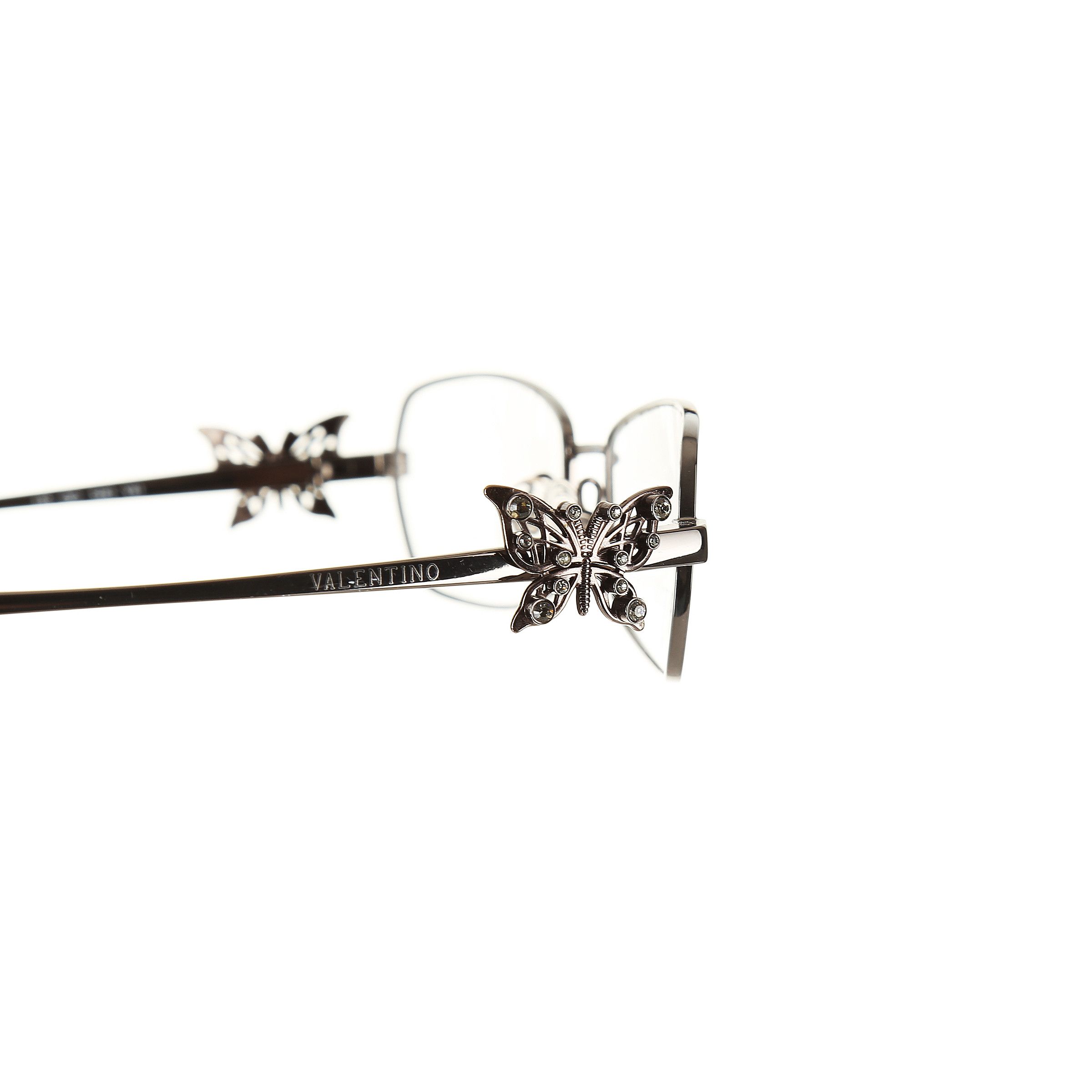 Valentino × Vintage Valentino '90s Crystal Butterfly Detail Glasses Size ONE SIZE - 3 Thumbnail