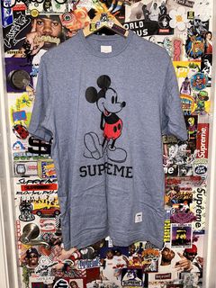 Supreme FW09 Supreme Mickey Mouse Tee Shirt 2009 Large L RARE BLUE