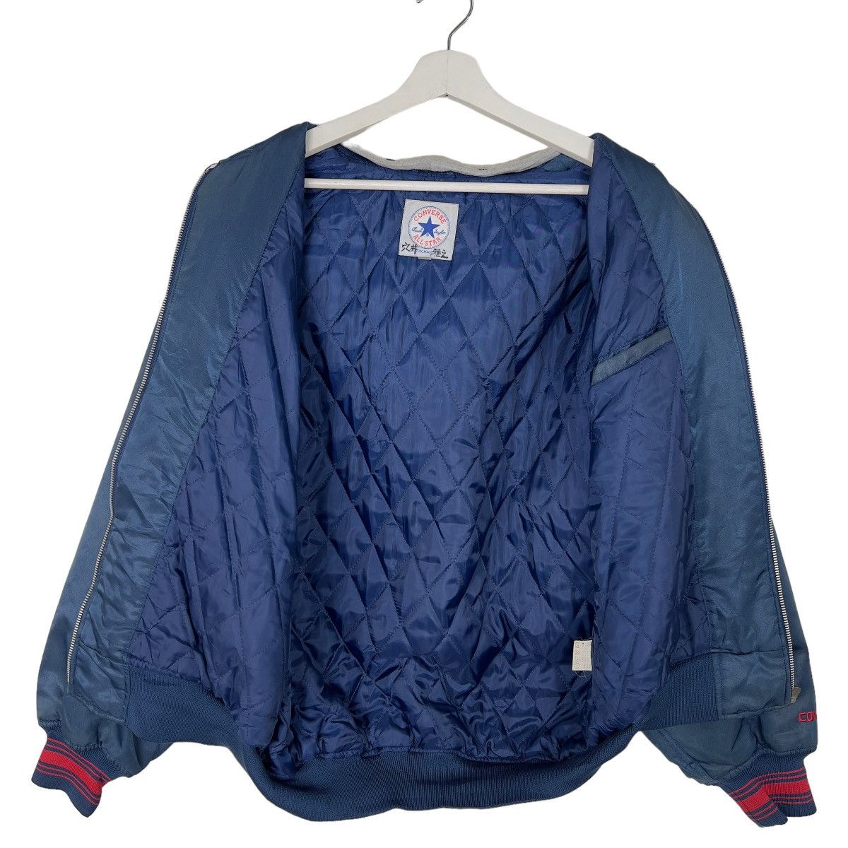 Japanese Brand 🔥 PICK RIOT VINTAGE CONVERSE HOODIE BOMBER JACKET Size US L / EU 52-54 / 3 - 8 Thumbnail