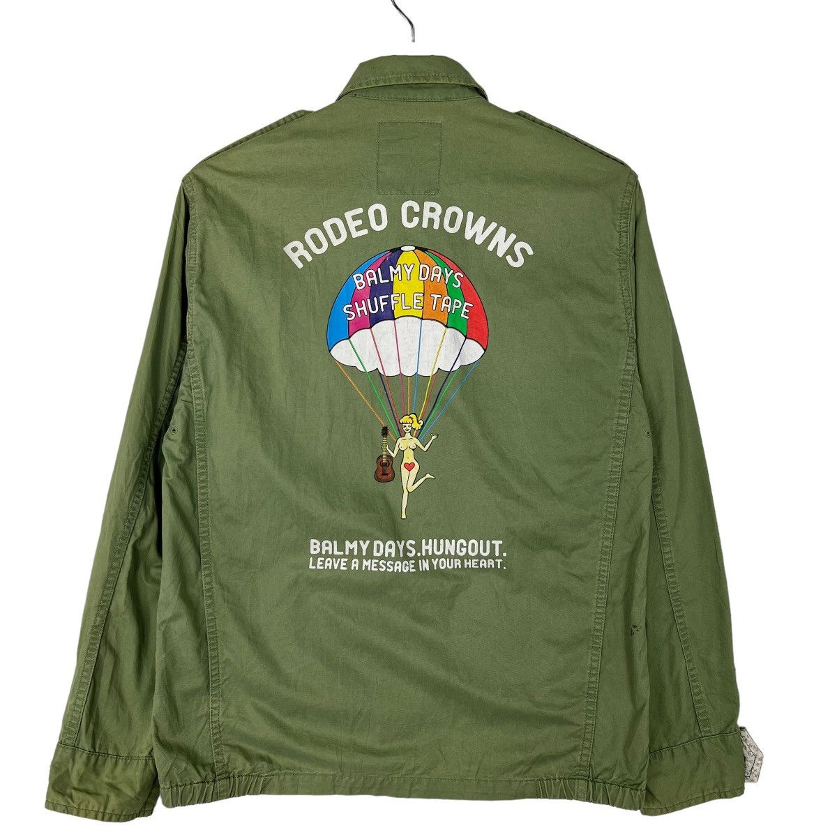 Hysteric Glamour × Japanese Brand 🔥 RODEO CROWNS BALMY DAYS SHUFFLE TAPE MILITARY JACKET Size US S / EU 44-46 / 1 - 1 Thumbnail