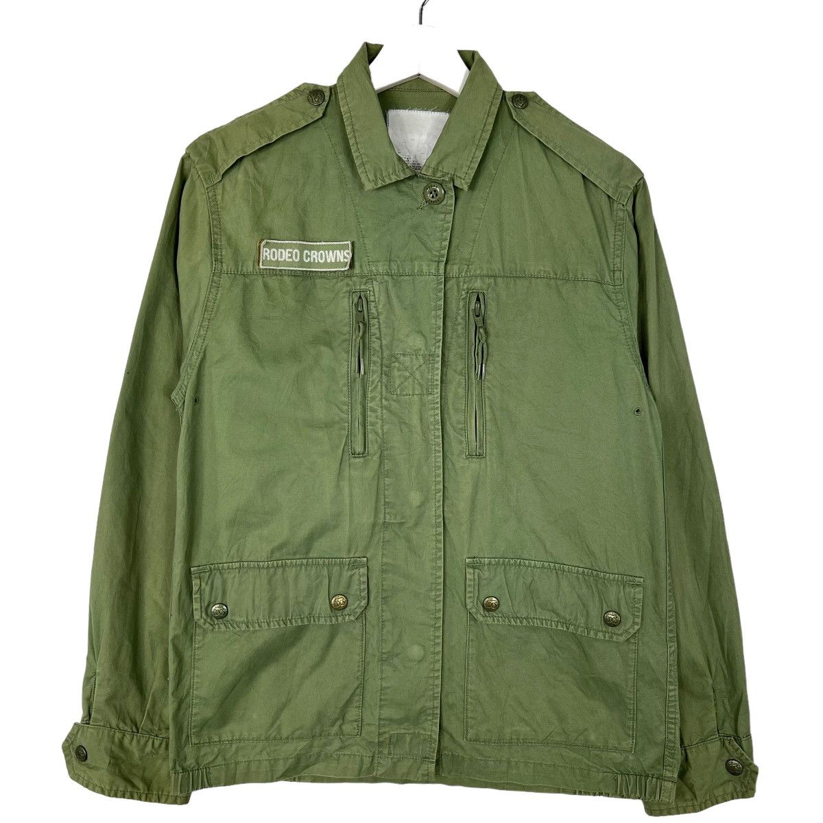 Hysteric Glamour × Japanese Brand 🔥 RODEO CROWNS BALMY DAYS SHUFFLE TAPE MILITARY JACKET Size US S / EU 44-46 / 1 - 2 Thumbnail