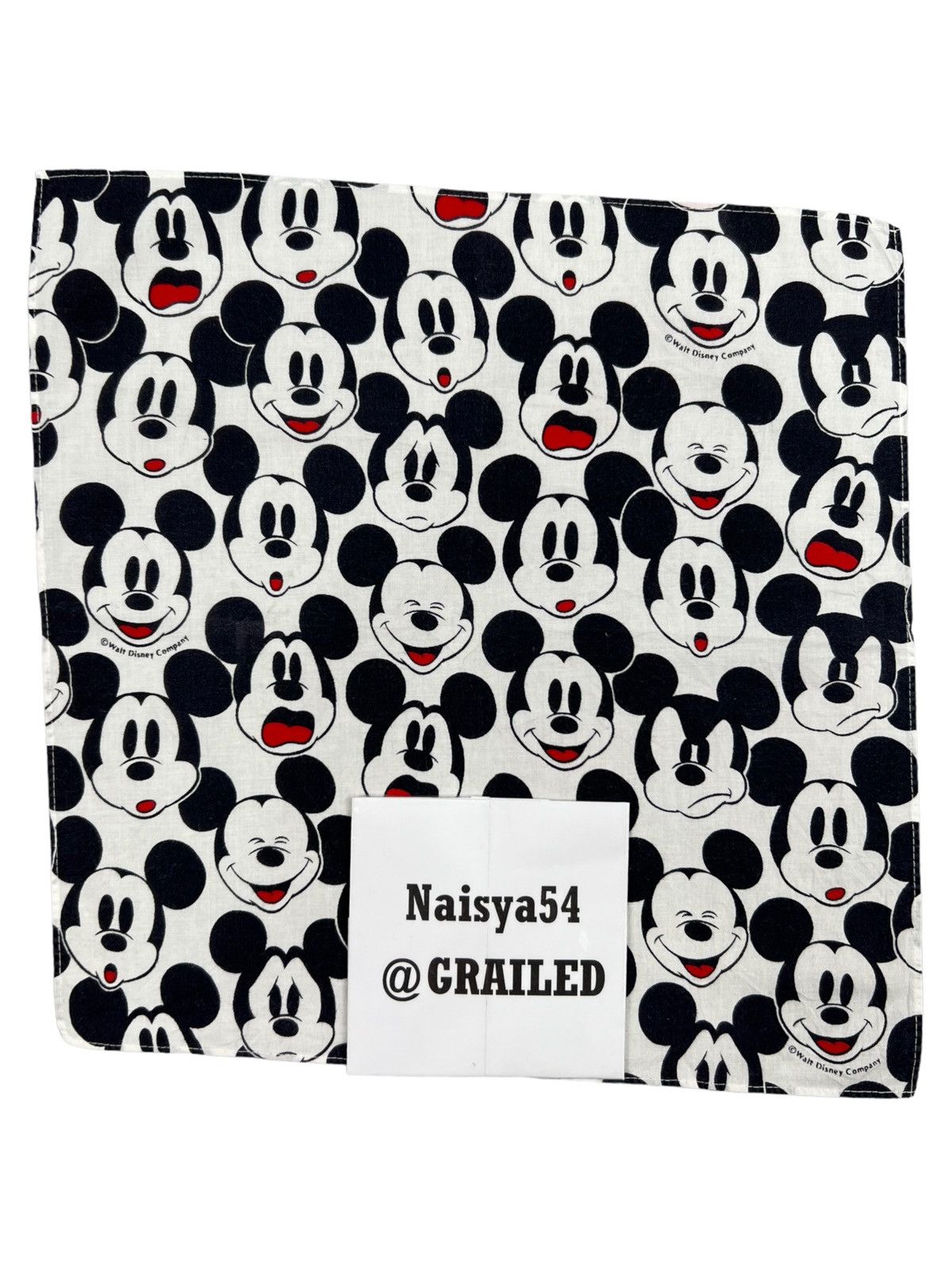 Disney Mickey Mouse Handkerchief Neckerchief Bandana Pocketsquare Size ONE SIZE - 5 Thumbnail