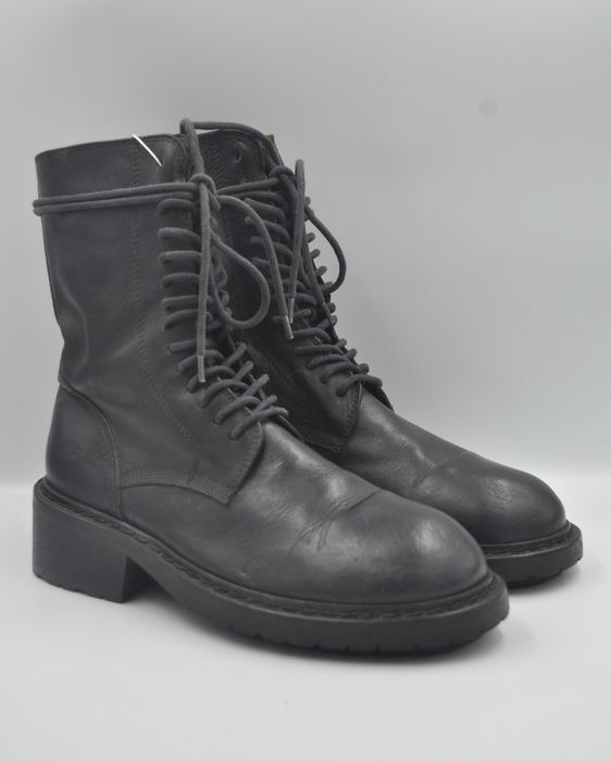 Ann Demeulemeester Ann Demeulemeester - Leather Combat Boots | Grailed