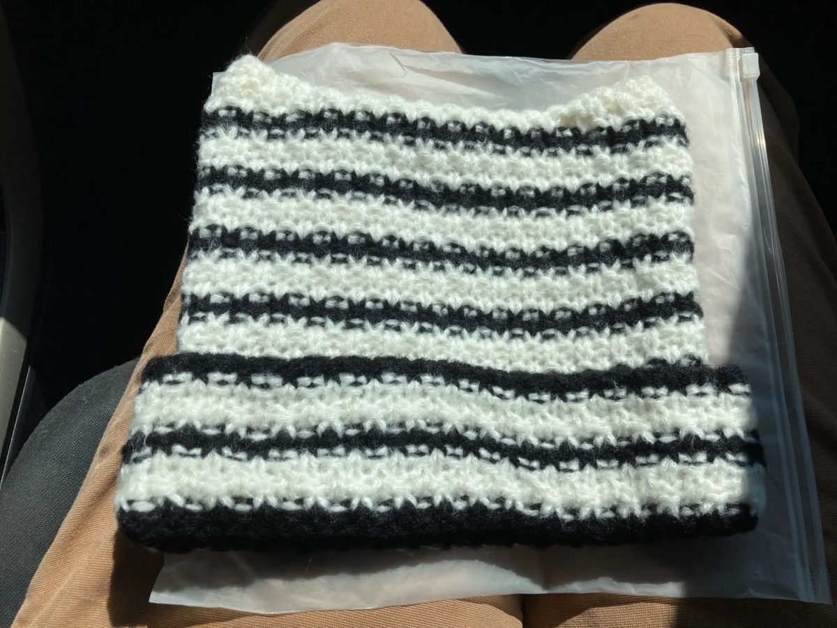 Japanese Brand Cat Ears Striped Knitted Beanie Hat Size ONE SIZE - 3 Thumbnail
