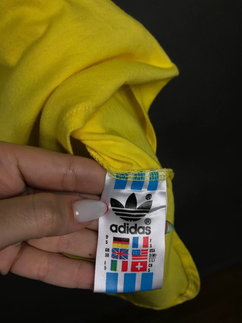 Vintage Adidas Take Off yellow vintage streetwear polo tee Size US L / EU 52-54 / 3 - 4 Thumbnail