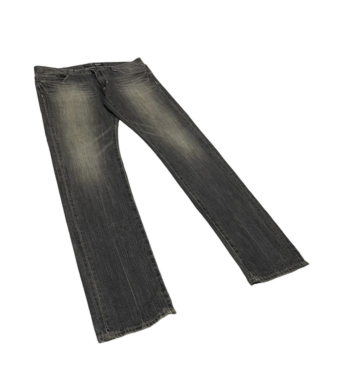 Japanese Brand Vintage Uniqlo Japan Faded Black Jeans Numbernine Style Size US 34 / EU 50 - 2 Thumbnail