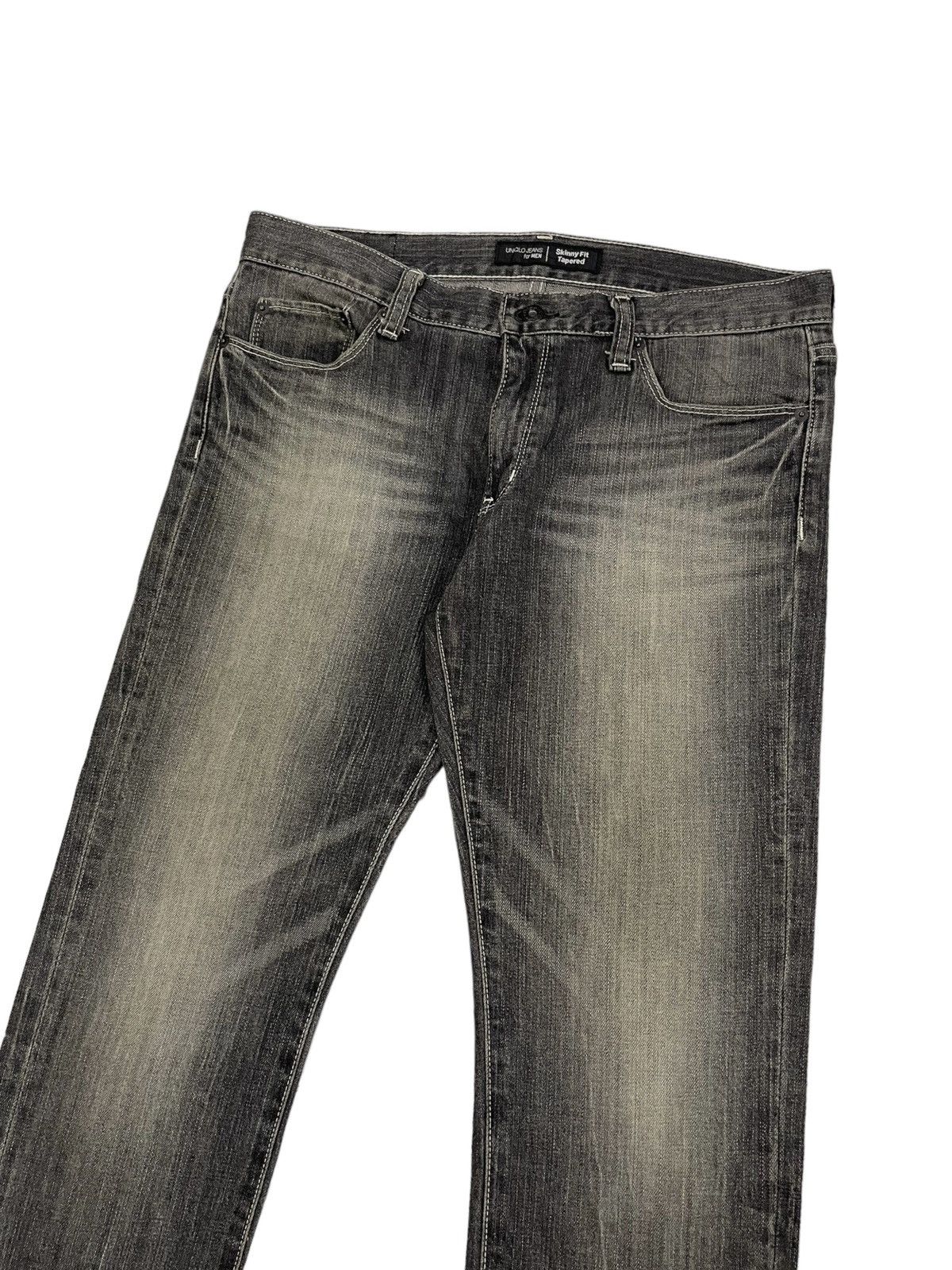 Japanese Brand Vintage Uniqlo Japan Faded Black Jeans Numbernine Style Size US 34 / EU 50 - 3 Thumbnail