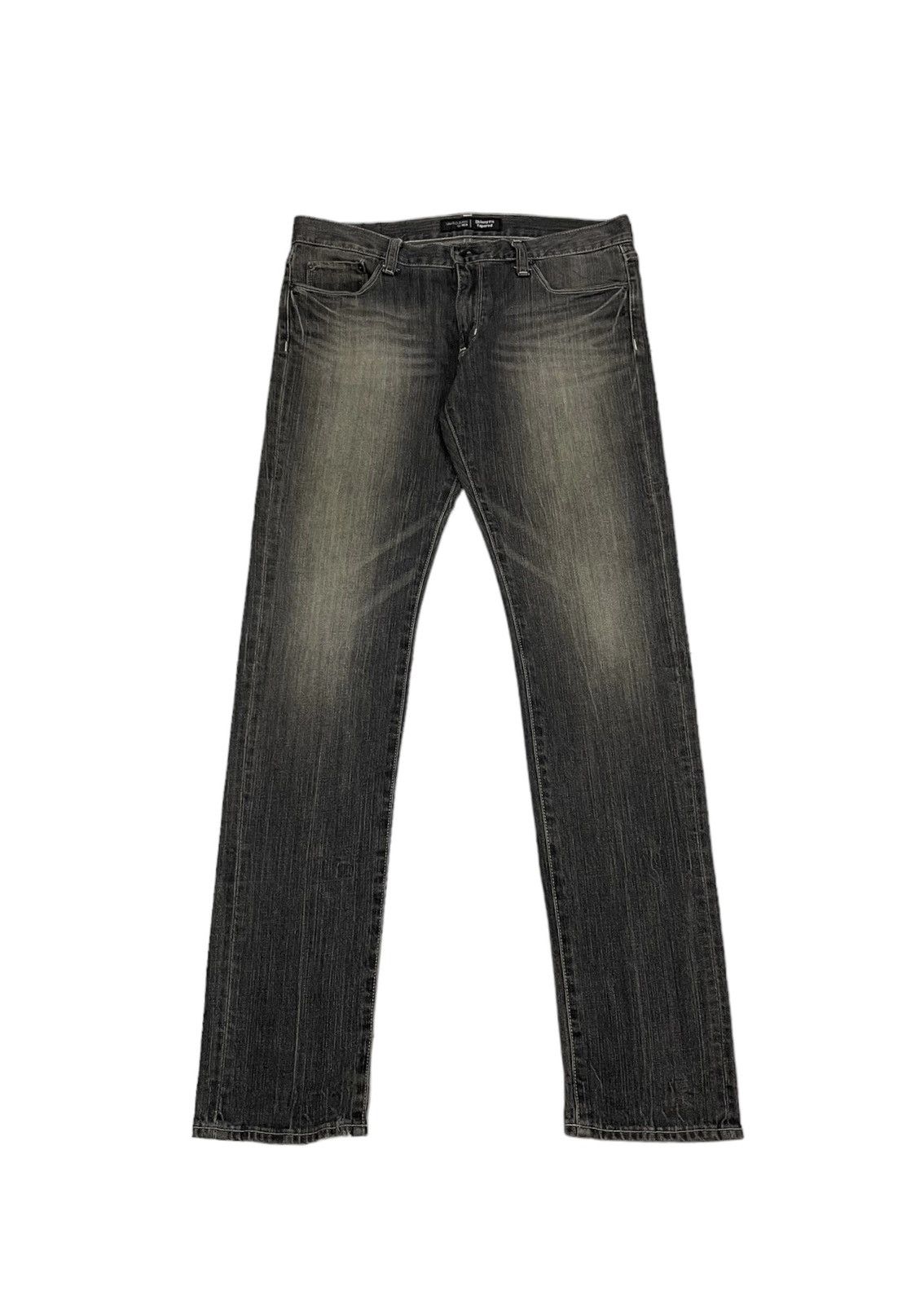 Japanese Brand Vintage Uniqlo Japan Faded Black Jeans Numbernine Style Size US 34 / EU 50 - 1 Thumbnail