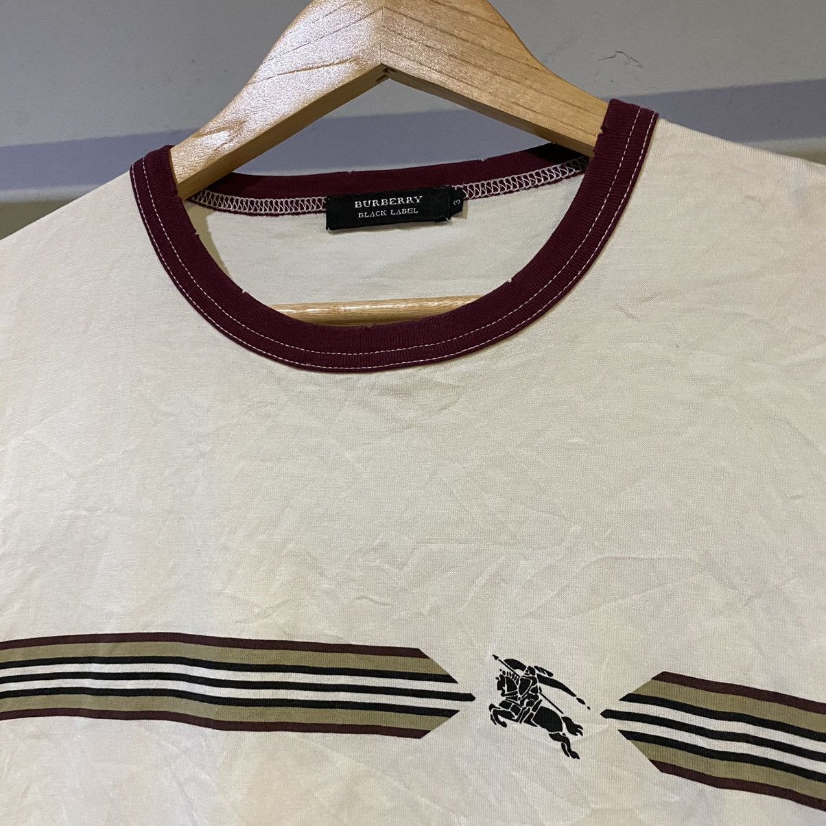 Burberry × Burberry Prorsum RARE LUXURY‼️Burberry Black Label Ringer Tee Size US L / EU 52-54 / 3 - 3 Thumbnail