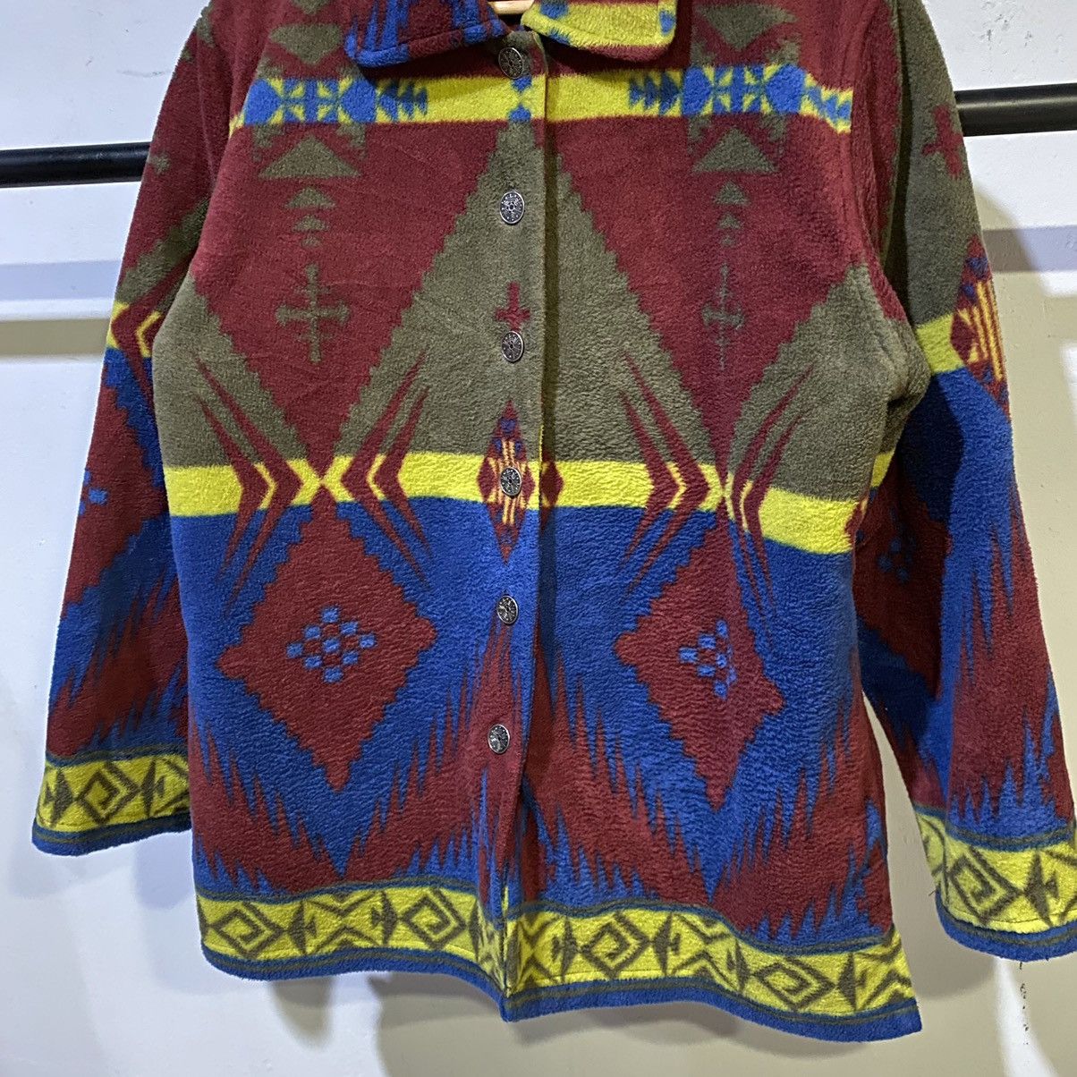 Designer × Issey Miyake × Japanese Brand RARE‼️Otto Collection Fleece Navajo Native Jacket Size US XL / EU 56 / 4 - 4 Thumbnail