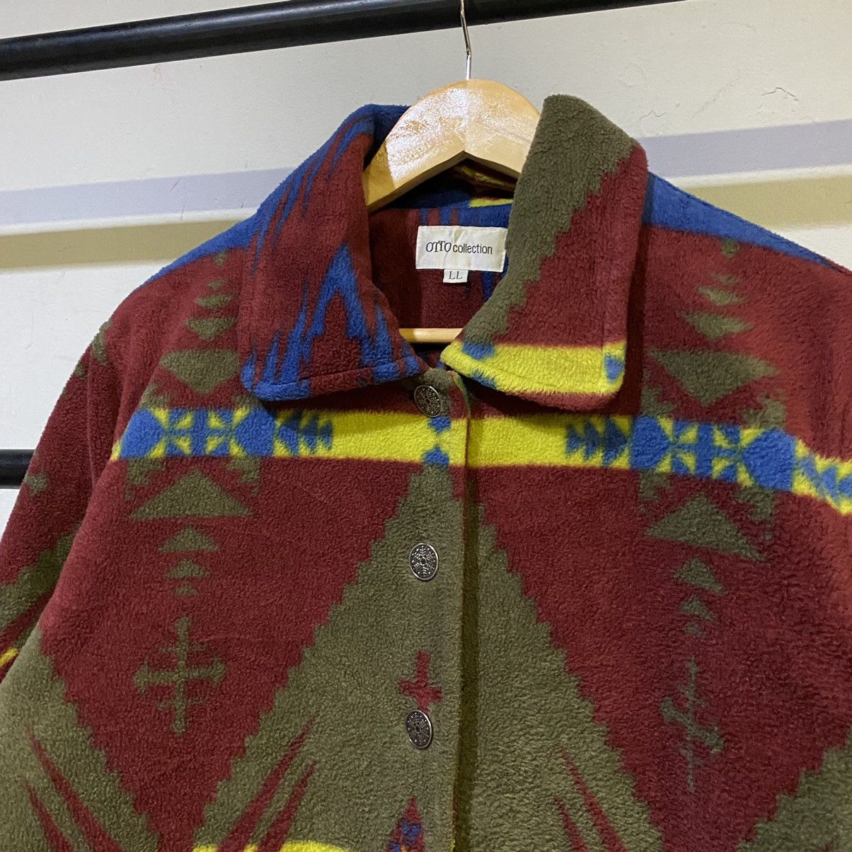 Designer × Issey Miyake × Japanese Brand RARE‼️Otto Collection Fleece Navajo Native Jacket Size US XL / EU 56 / 4 - 3 Thumbnail