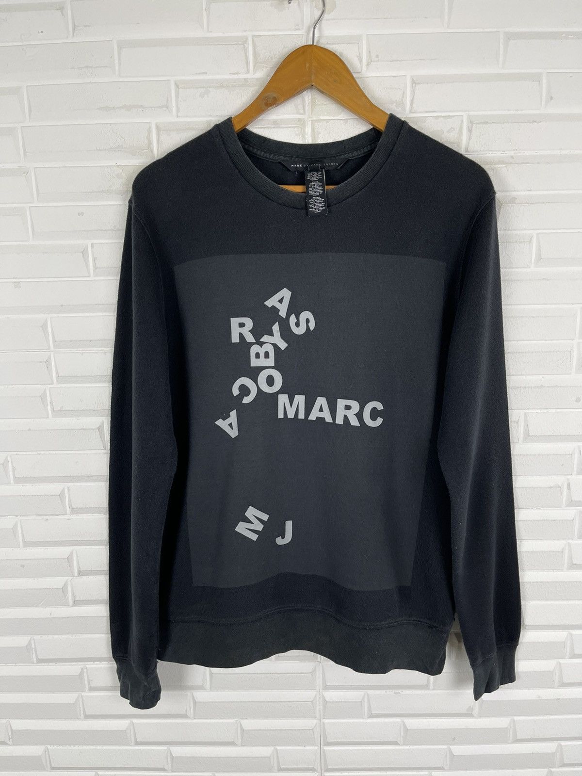 Marc by Marc Jacobs Black Crewneck Marc by Marc Jacobs Big Spellout Size US XS / EU 42 / 0 - 4 Thumbnail