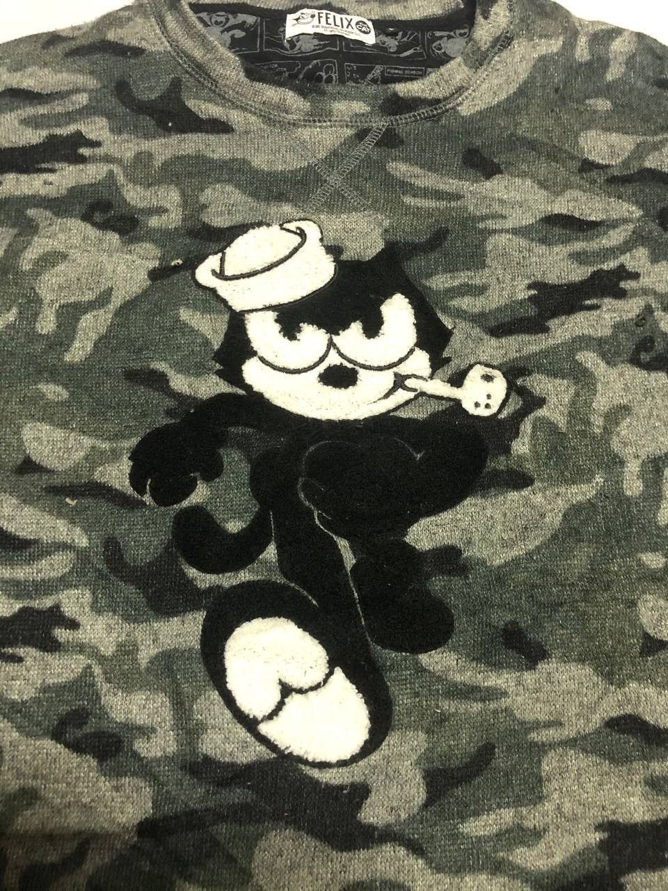 Cartoon Network × Vintage Vintage FELIX the Cat Camouflage Style Sweater Size US M / EU 48-50 / 2 - 4 Thumbnail
