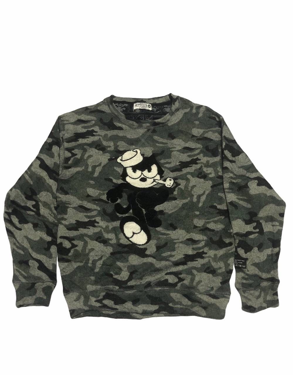 Cartoon Network × Vintage Vintage FELIX the Cat Camouflage Style Sweater Size US M / EU 48-50 / 2 - 1 Thumbnail