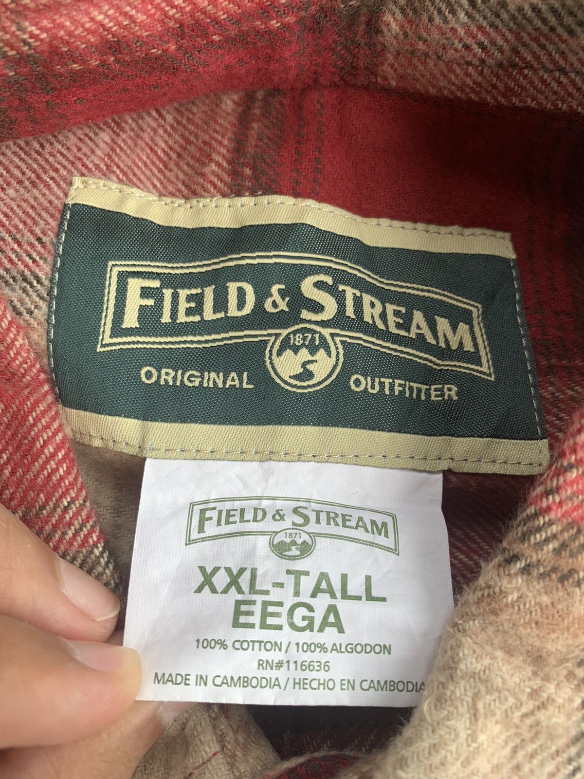 Field & Stream Vintage Field And Stream Oversize Flannel Jacket Size US XXL / EU 58 / 5 - 5 Thumbnail