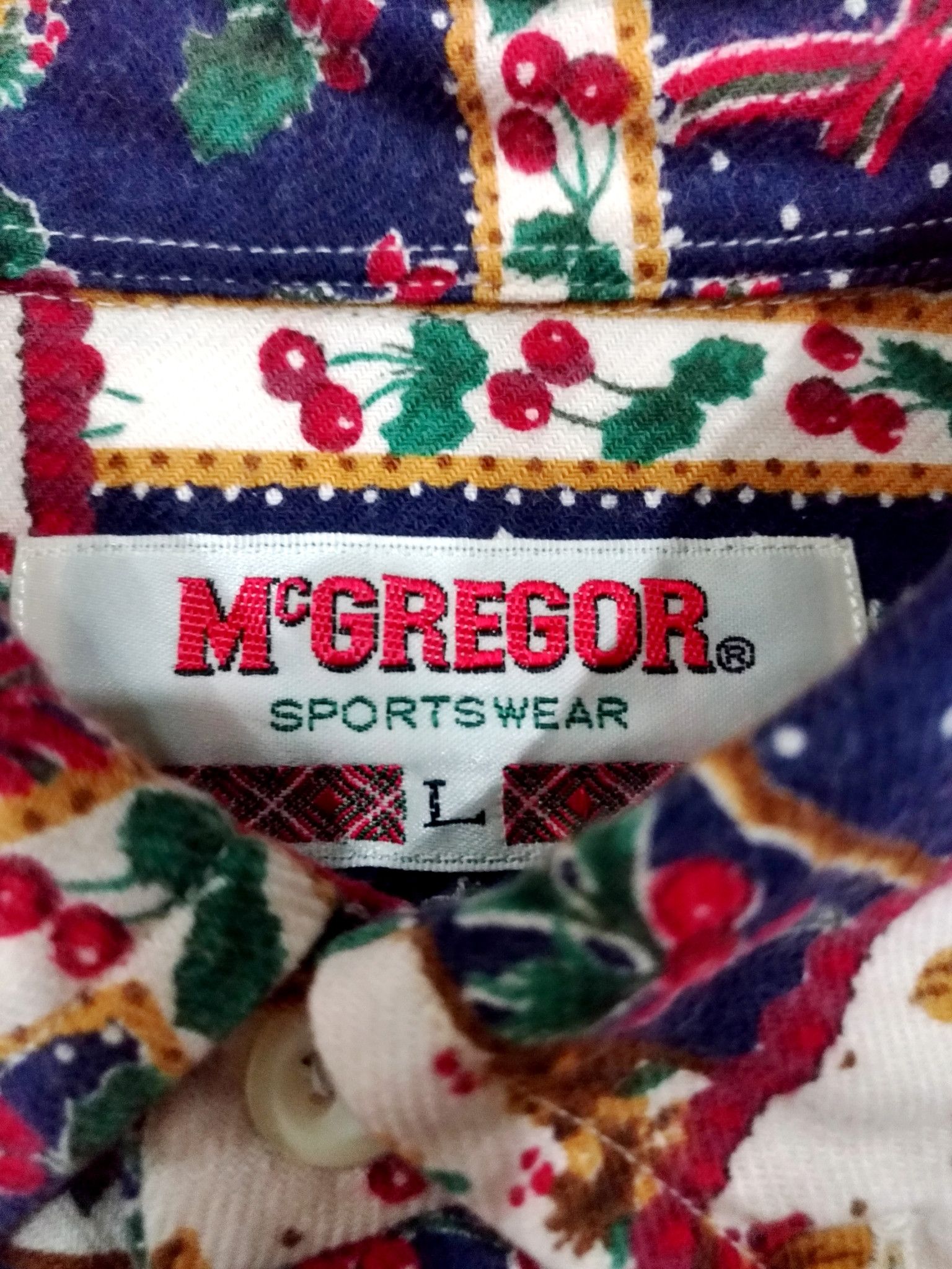 Designer × McGregor RARE! VTG MCGREGOR CHRISTMAS ART FULL PRINT SHIRT Size US M / EU 48-50 / 2 - 6 Thumbnail