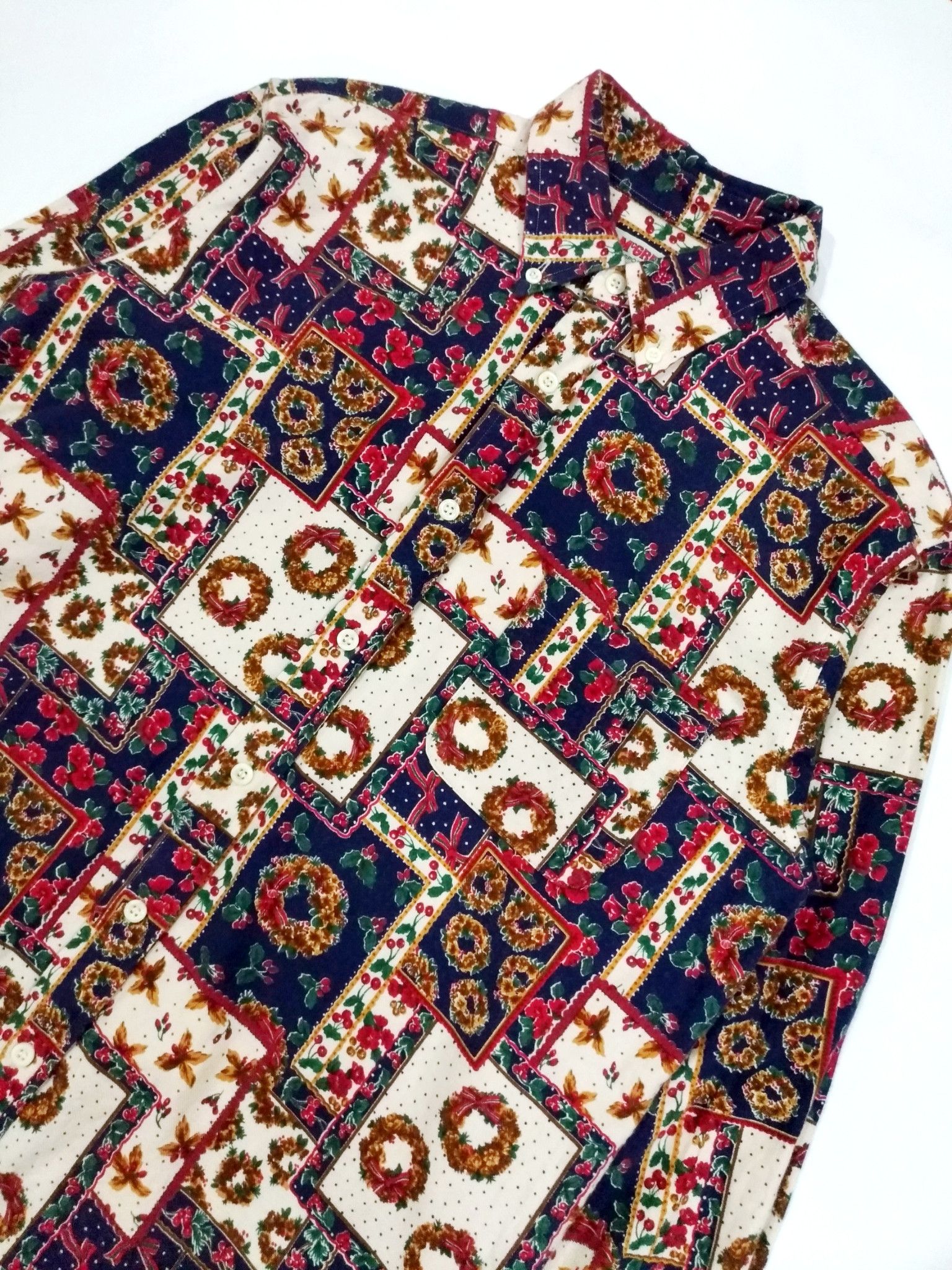 Designer × McGregor RARE! VTG MCGREGOR CHRISTMAS ART FULL PRINT SHIRT Size US M / EU 48-50 / 2 - 5 Thumbnail