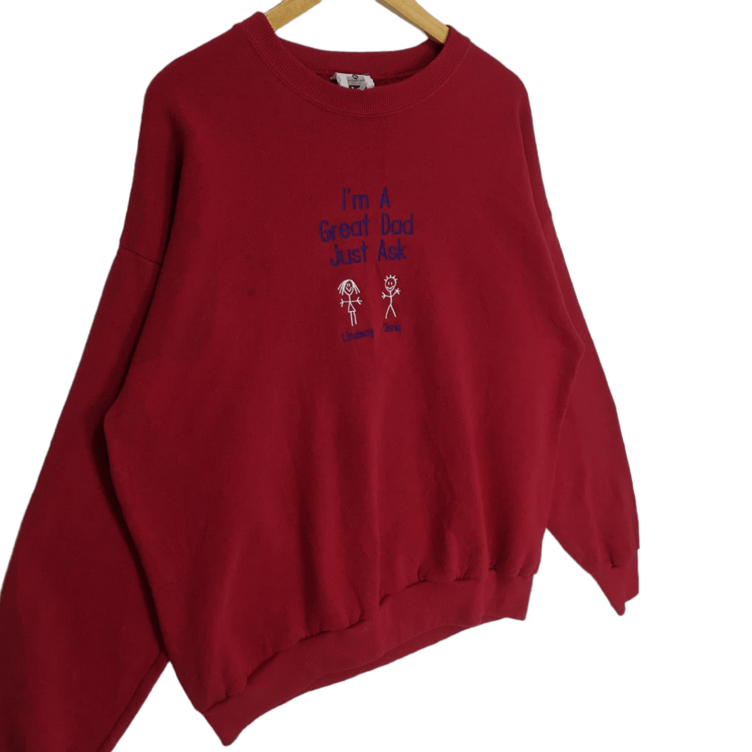 Lee Vintage 90's LEE Great Dad Happy Family Jumper Sweatshirt Size US XL / EU 56 / 4 - 3 Thumbnail