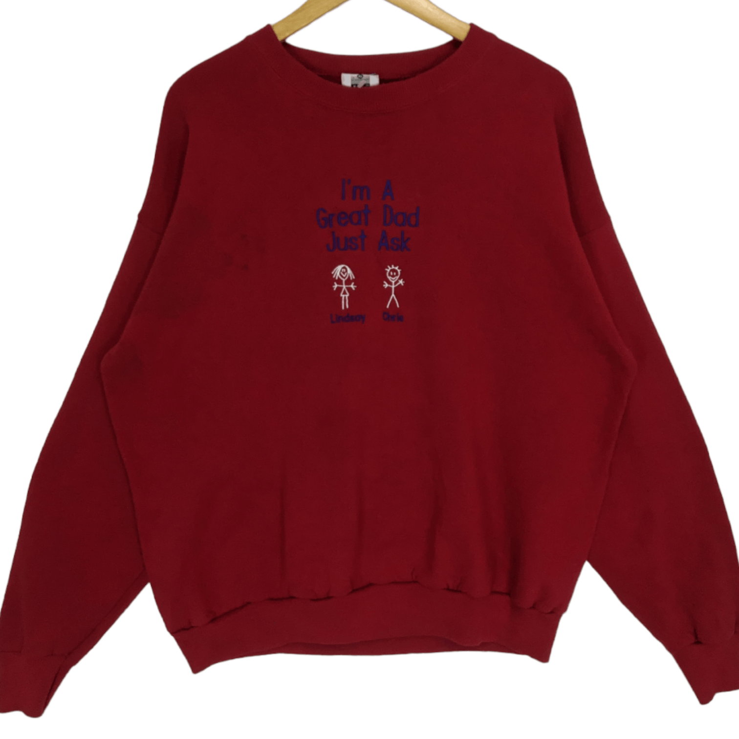 Lee Vintage 90's LEE Great Dad Happy Family Jumper Sweatshirt Size US XL / EU 56 / 4 - 2 Thumbnail
